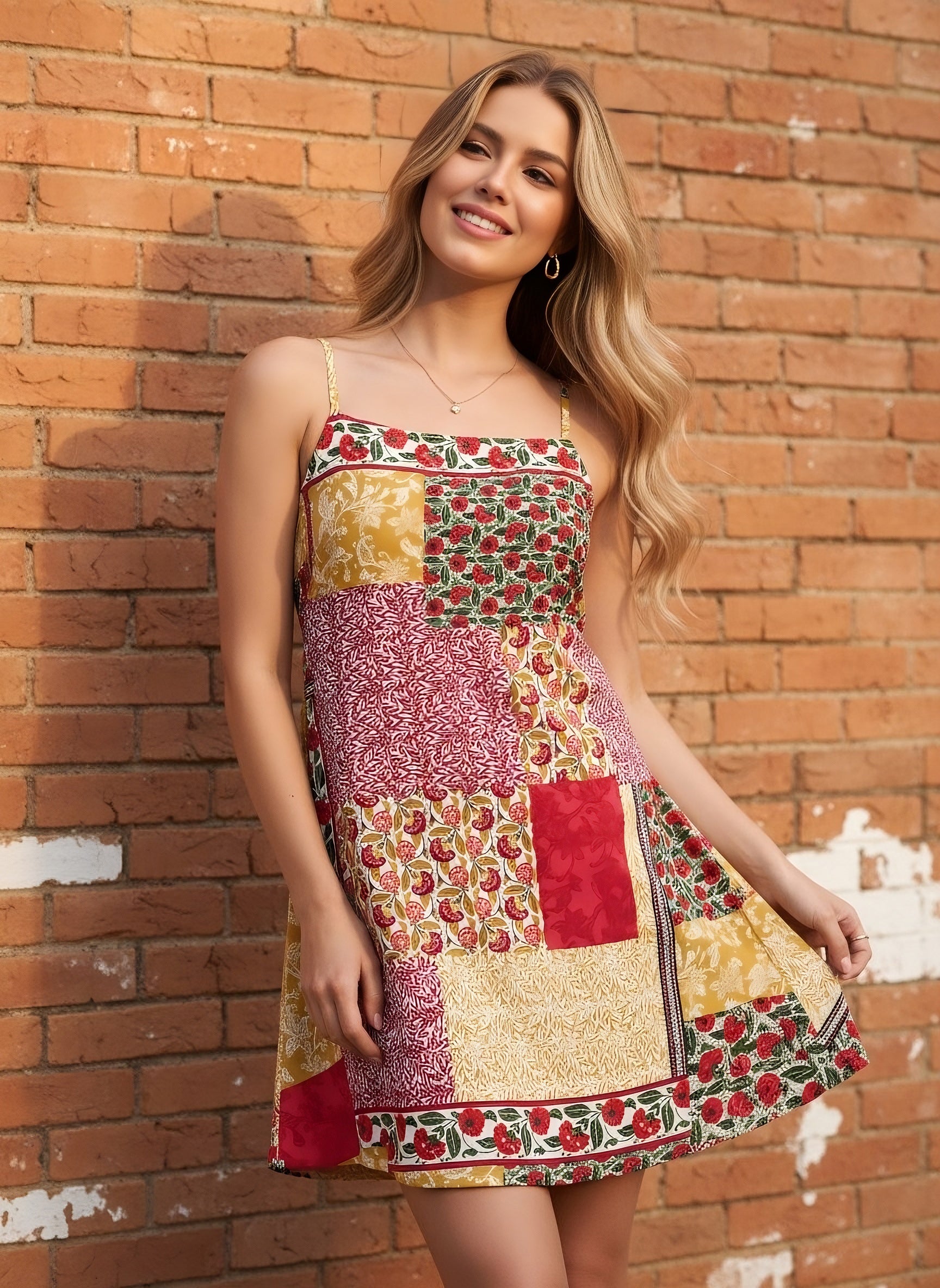 princess polly baby blue dress Women Red & Yellow Floral Printed Square Neck Sleeveless Back Tie-Up Cutout  Straight Hem Bodycon Mini Dress