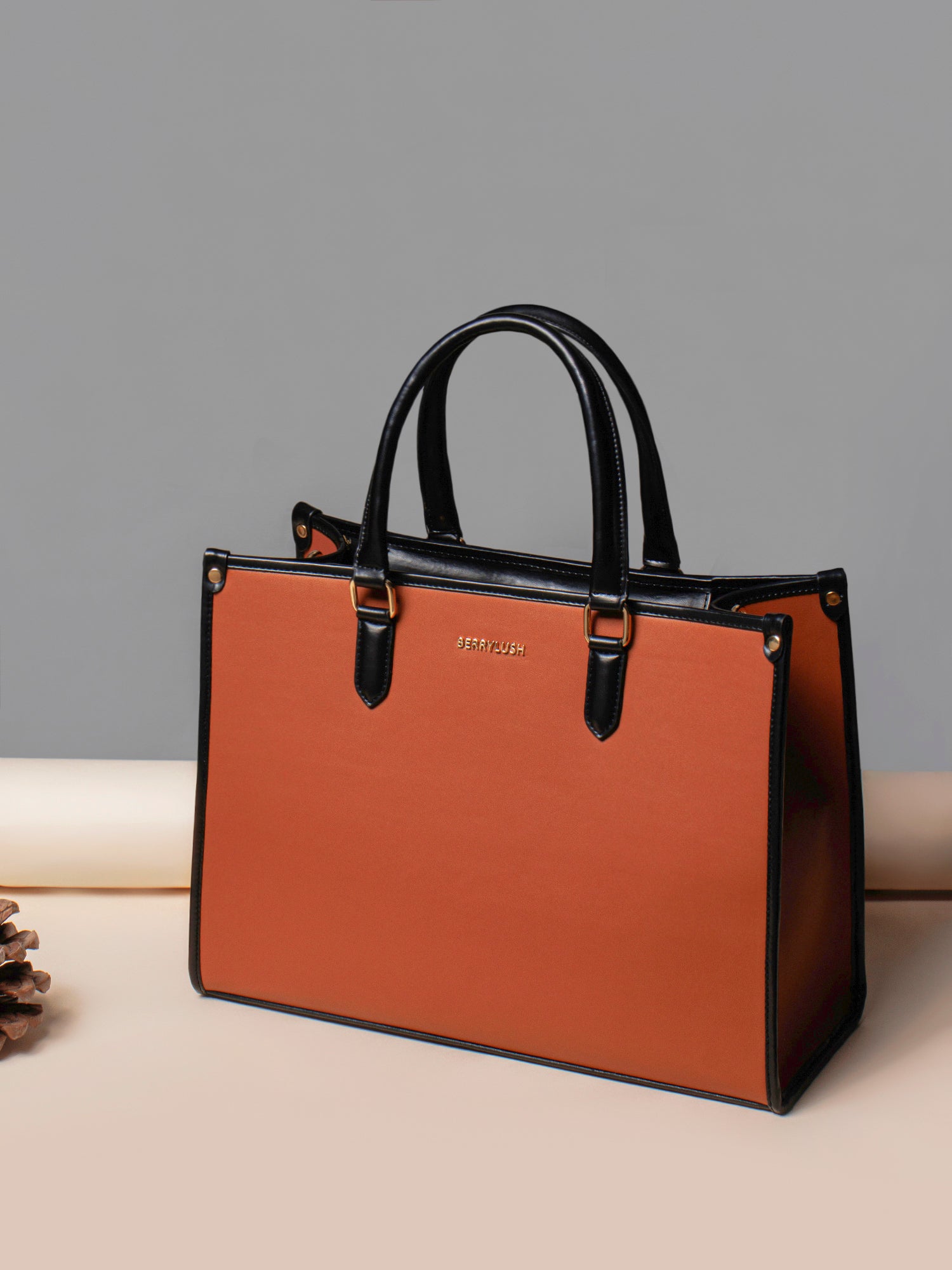 Leather Bag Women's Tote With Zipper Women Solid Tan