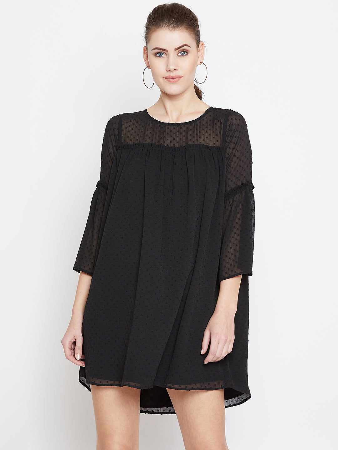 ivory a line midi dress Zapakasa Women Ivory Tiered Midi Bridal Dress with Ruffles A Line Long  Sleeves Engagement Dress
