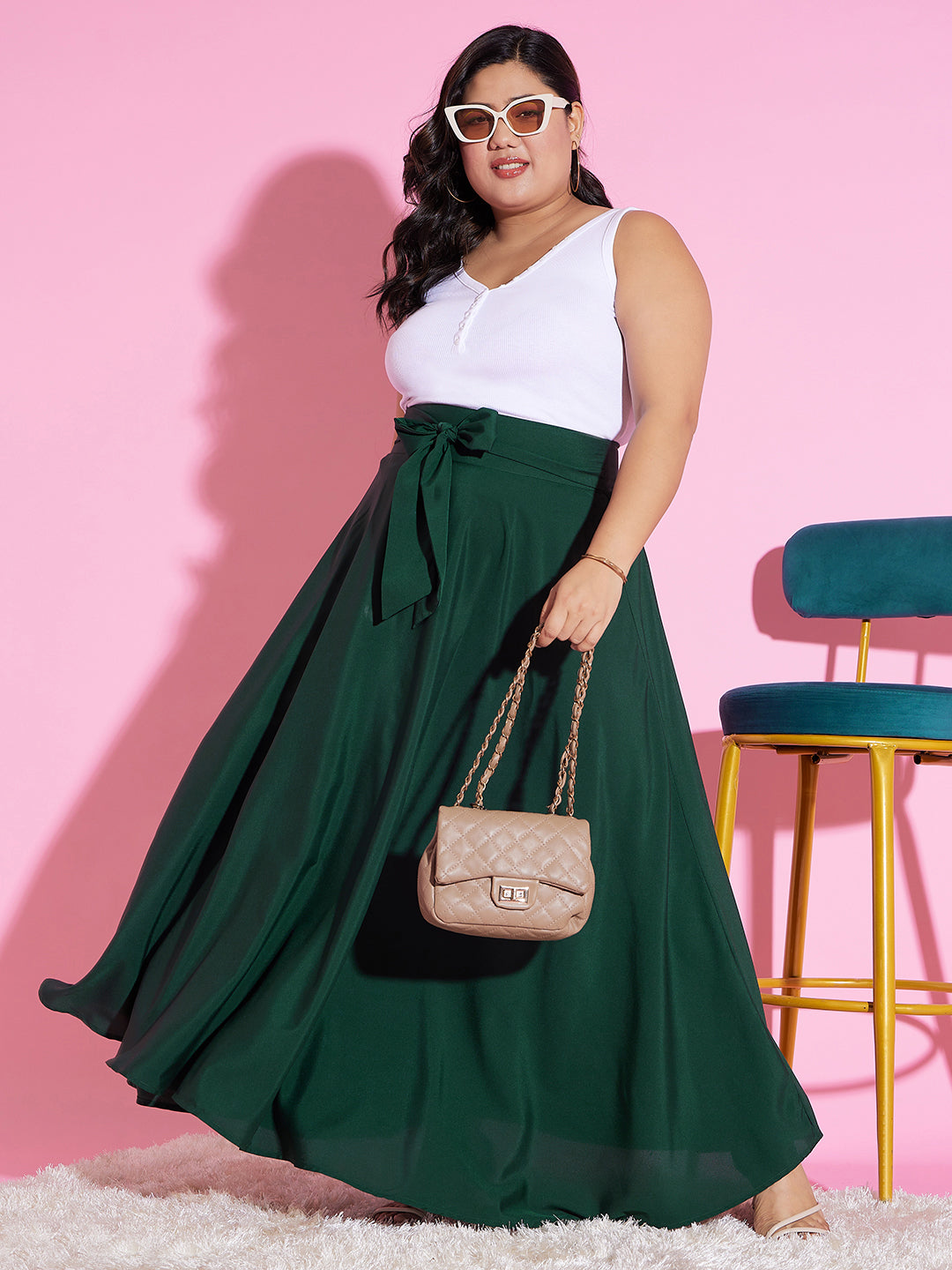 Maxi Skirt White Peplum Skirt Plus Size Plus Size Maxi Skirt