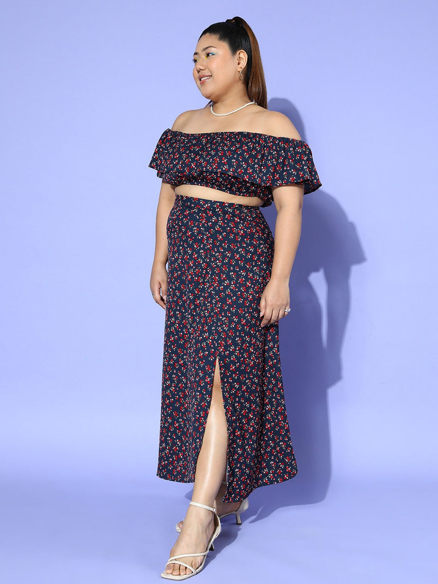 Women's plus size maxi skirts navy blue Clearance