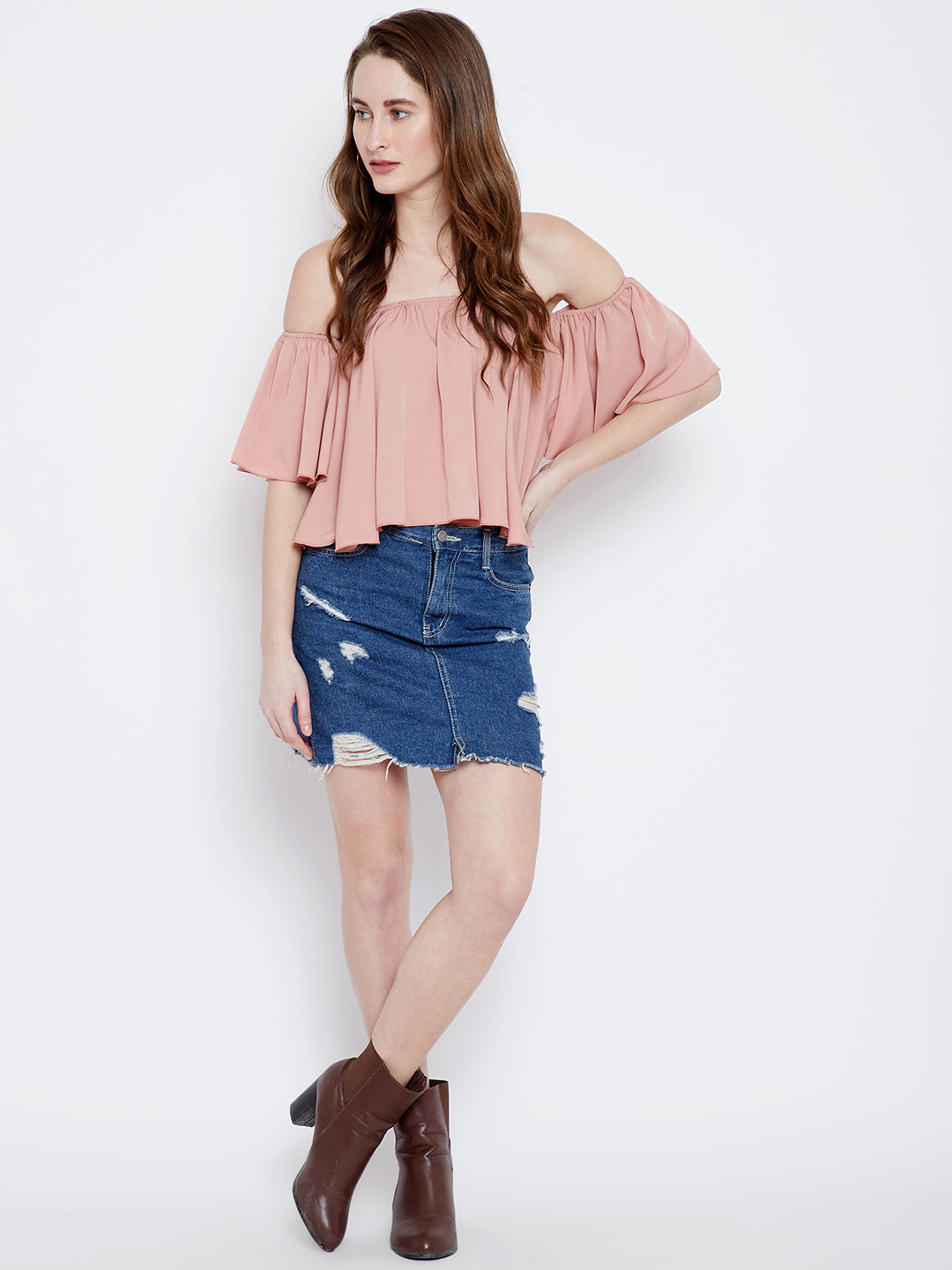 Berrylush Pink Bardot Top - Berrylush