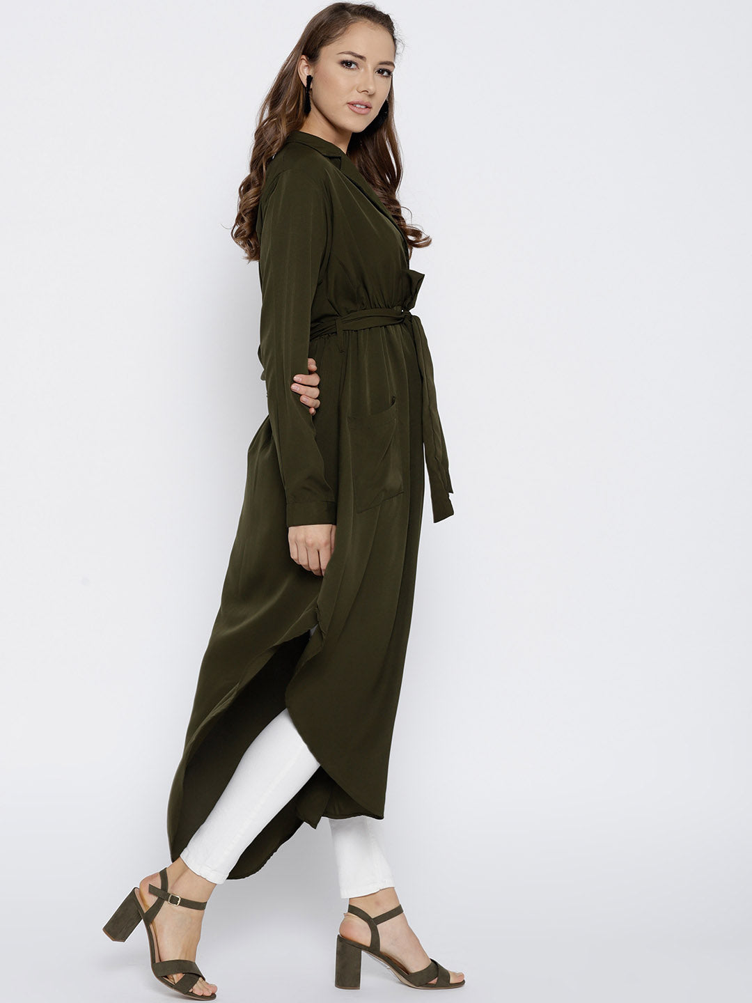 Olive Green Solid Maxi Top - Berrylush