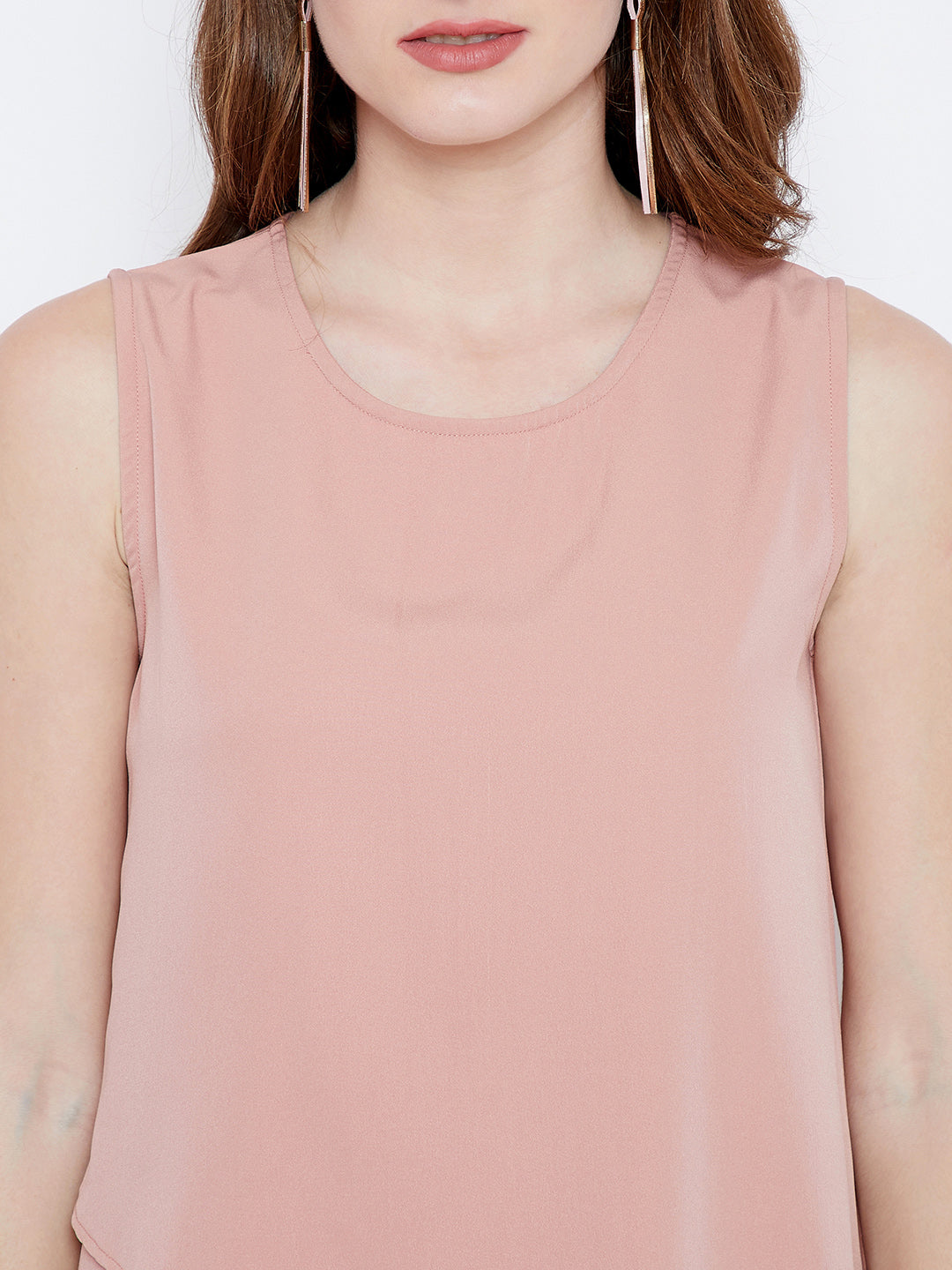 Pink Solid High Low Top - Berrylush