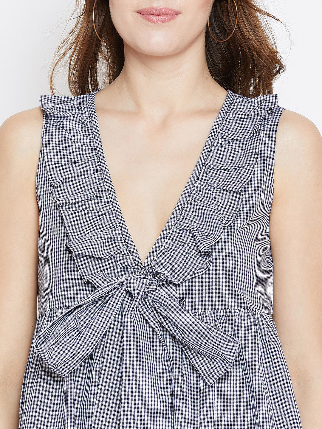 Black and White Gingham Top - Berrylush