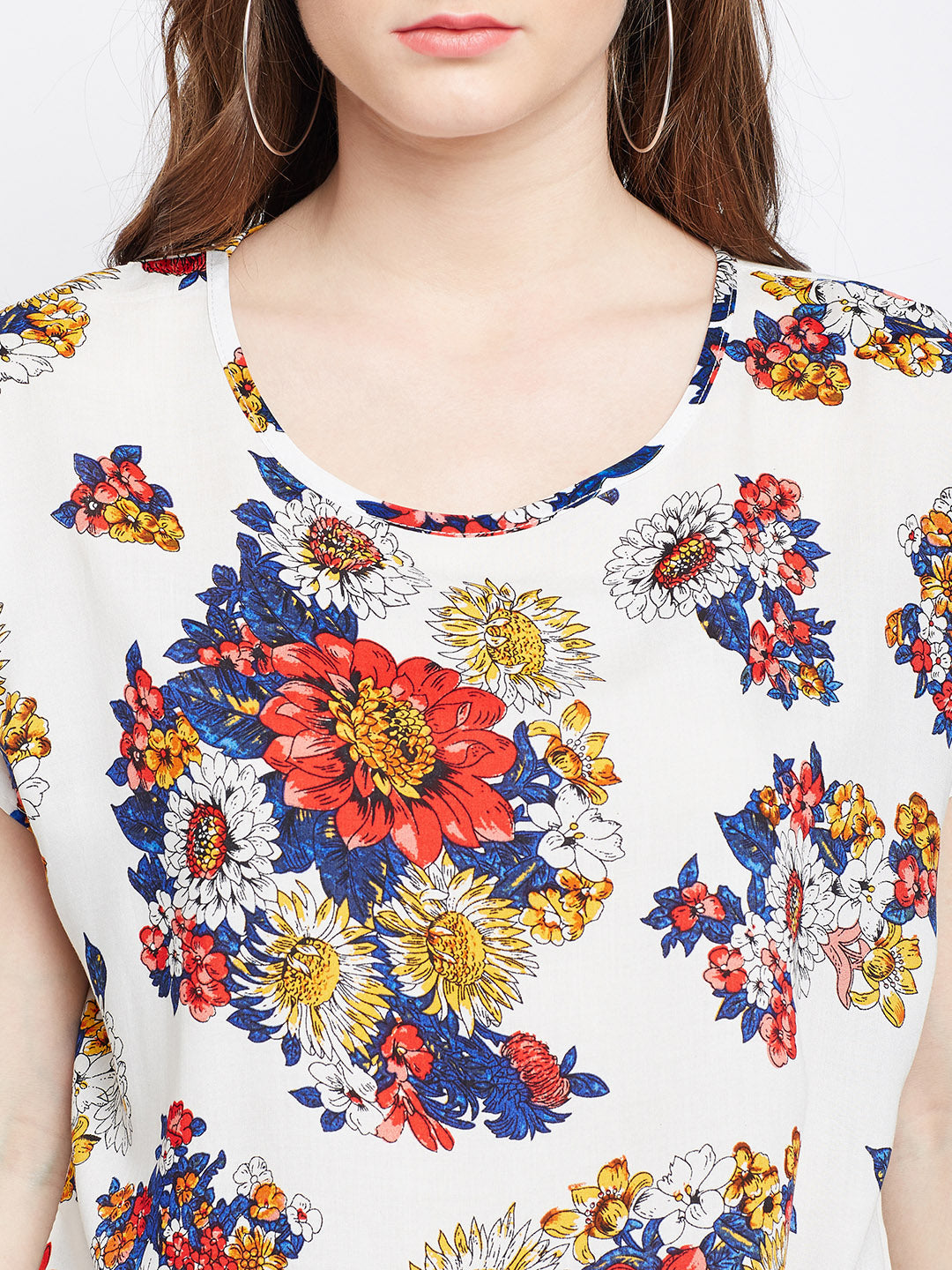 White Printed Top - Berrylush