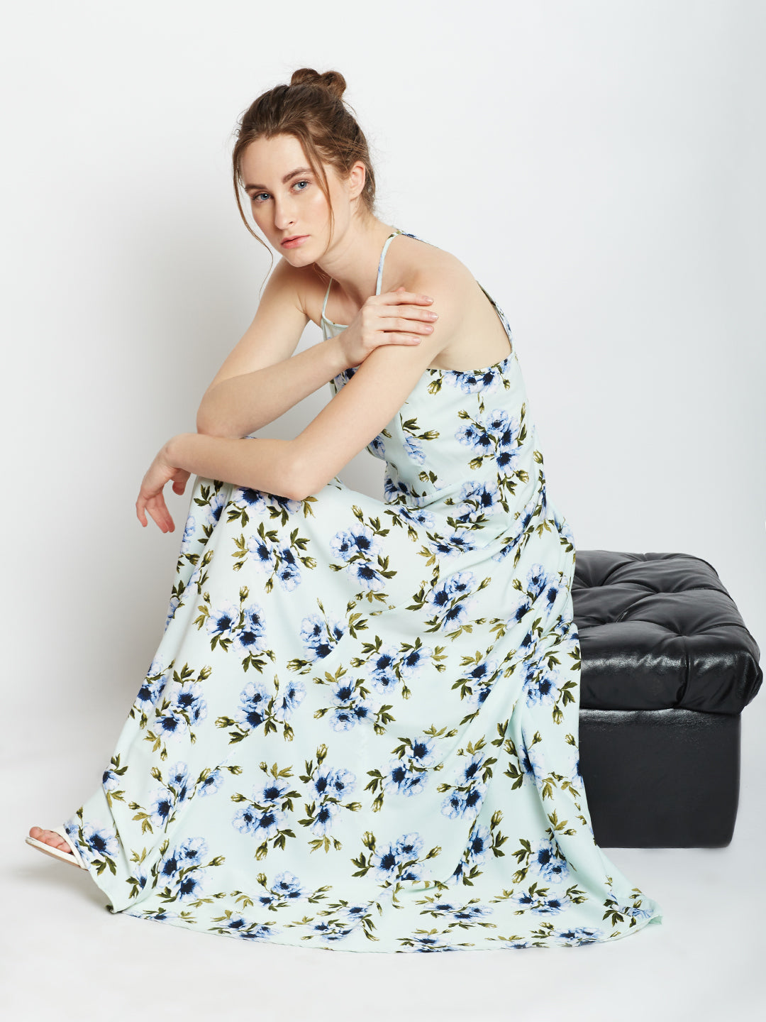 Green Printed Maxi Dress - Berrylush