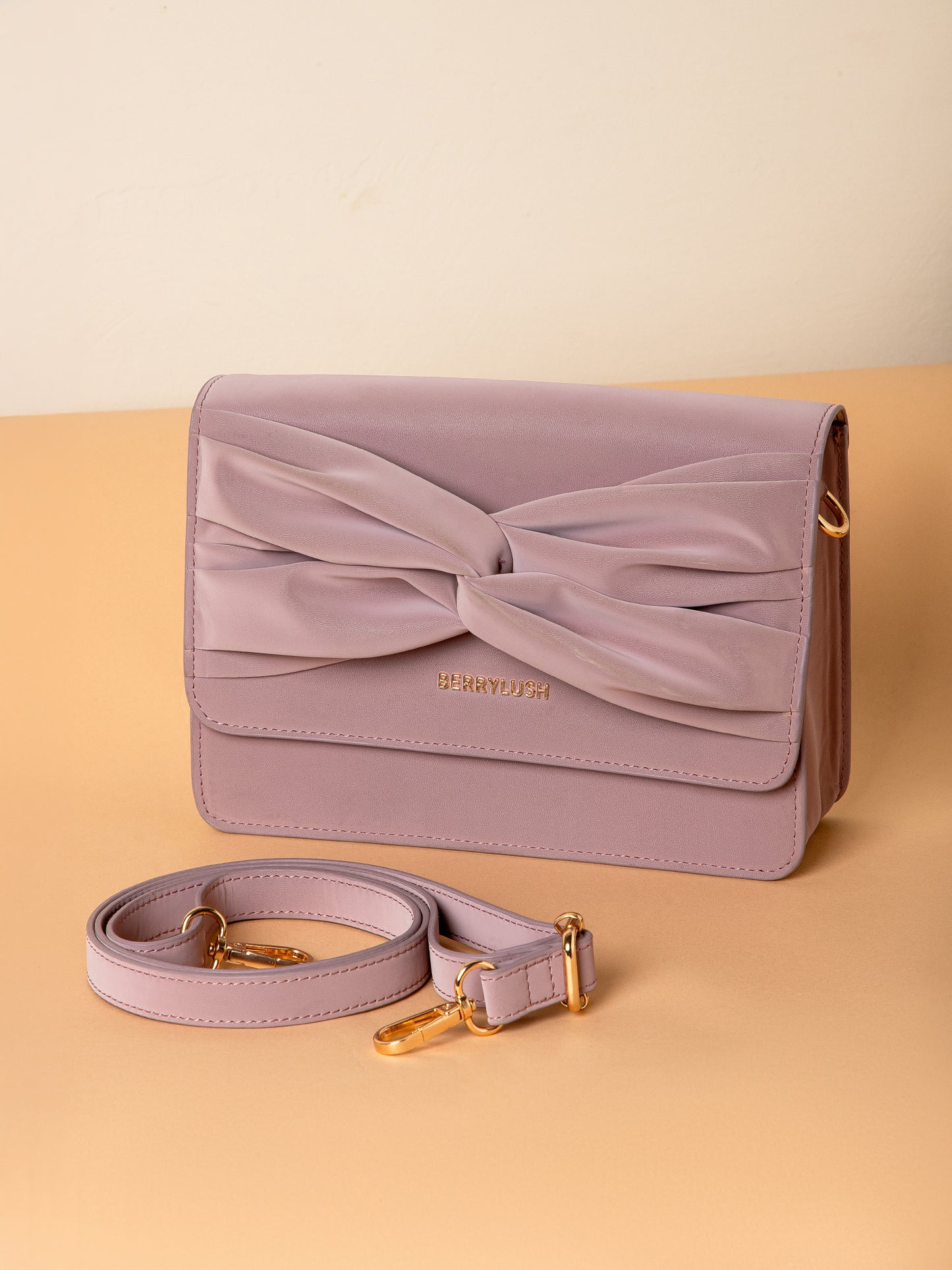 Berrylush Women Purple Solid Smart Casual Regular Detachable Sling Bag