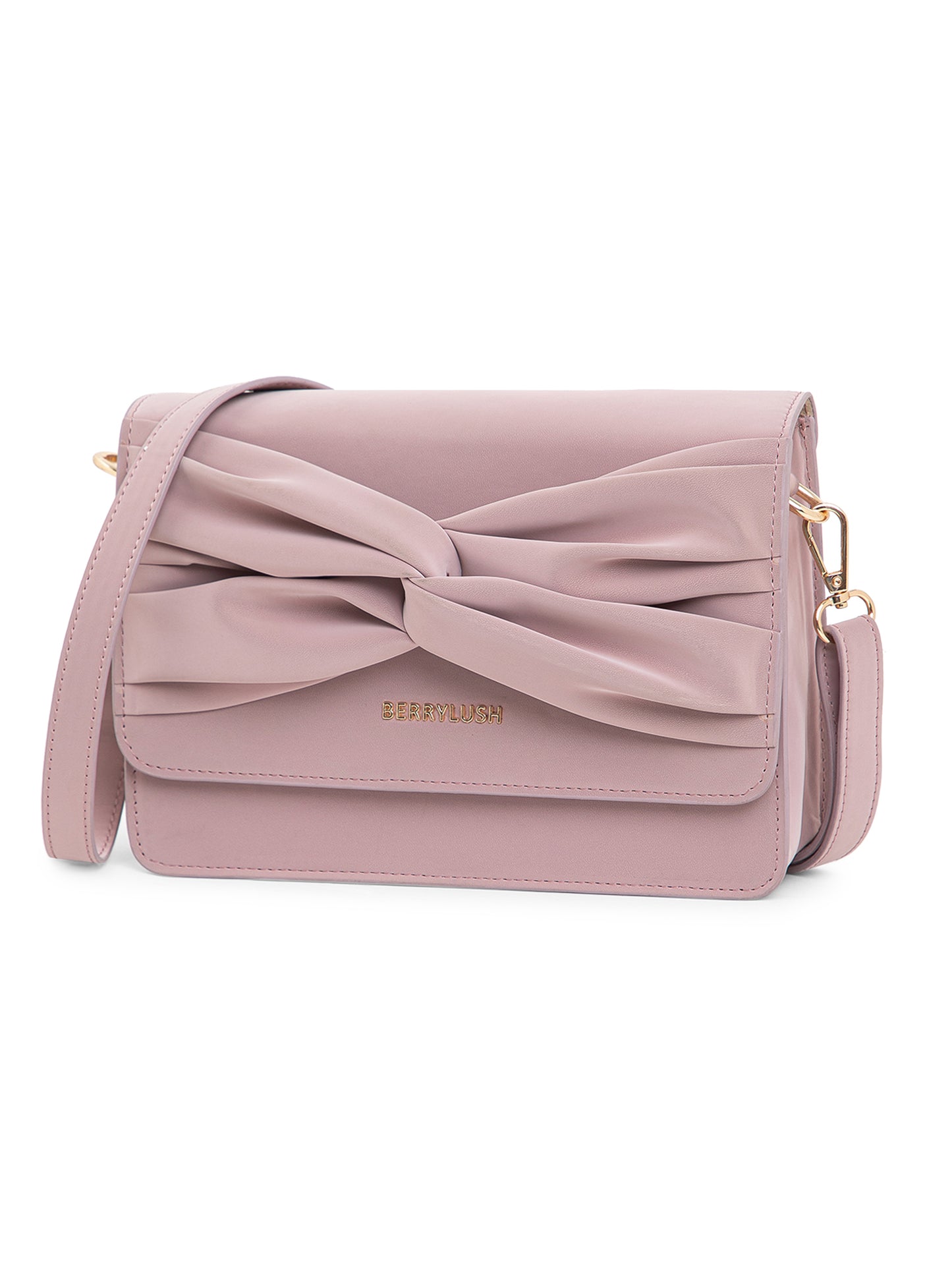 Berrylush Women Purple Solid Smart Casual Regular Detachable Sling Bag