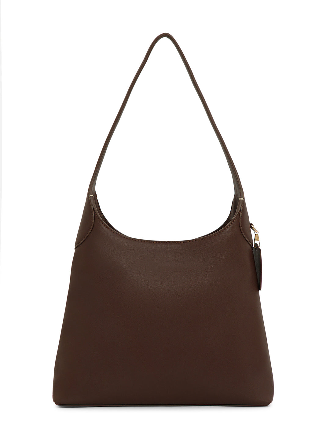 Berrylush Women Brown Solid One Handle Smart Casual Regular Shoulder Bag