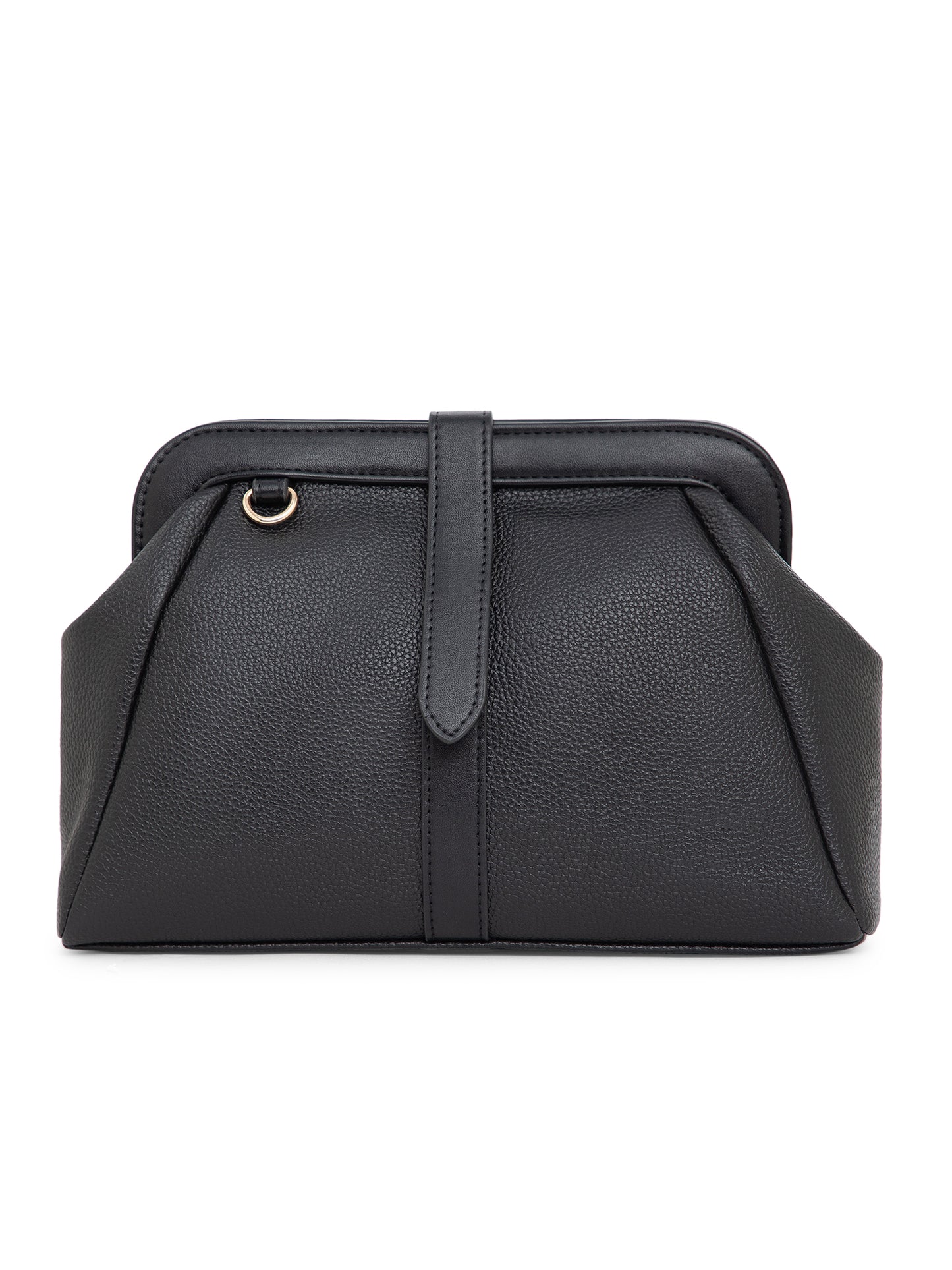 Berrylush Women Black Solid Smart Casual Regular Detachable Sling Bag