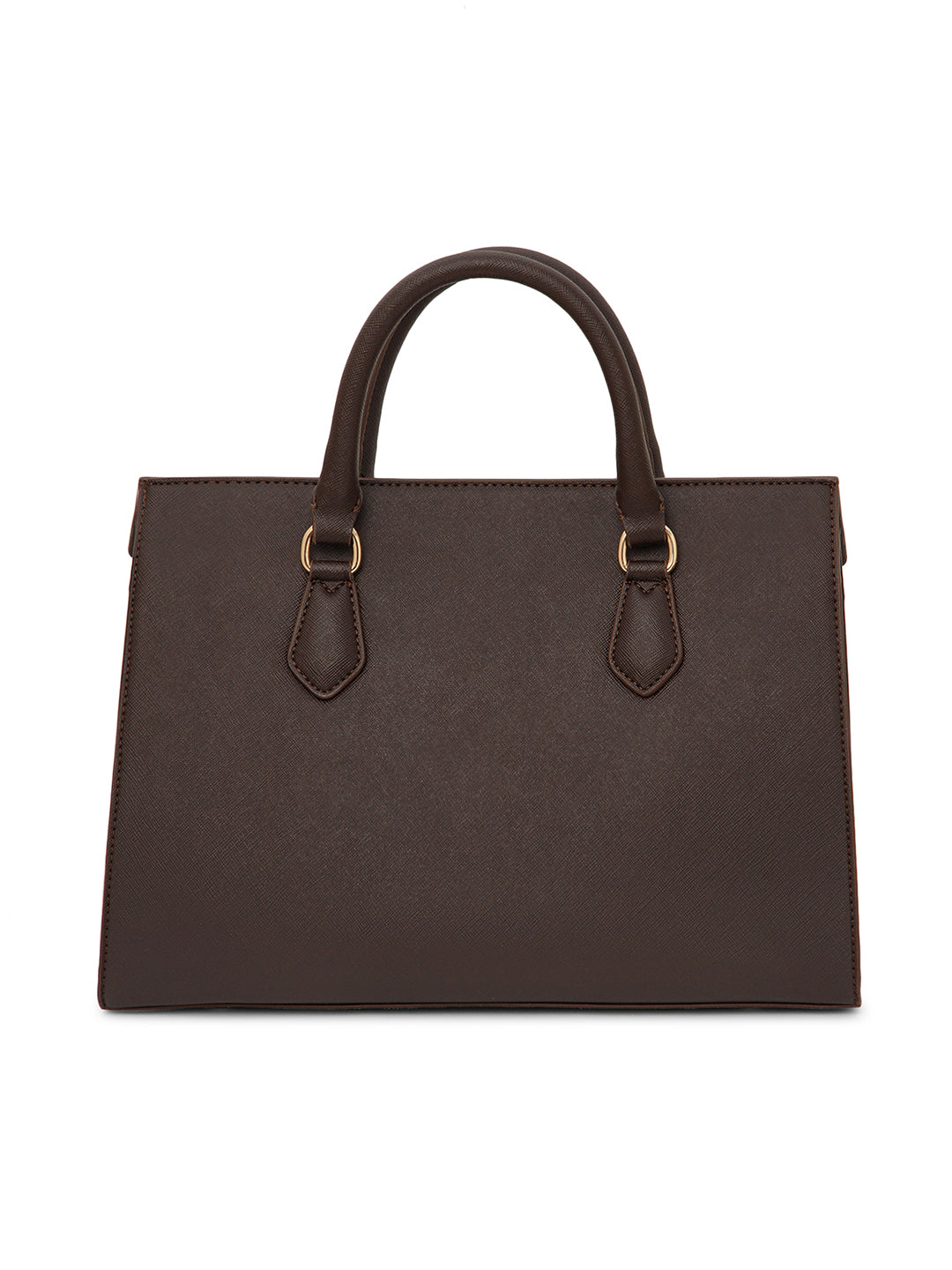 Berrylush Women Brown Solid Two Handle Smart Casual Regular Shoulder Bag