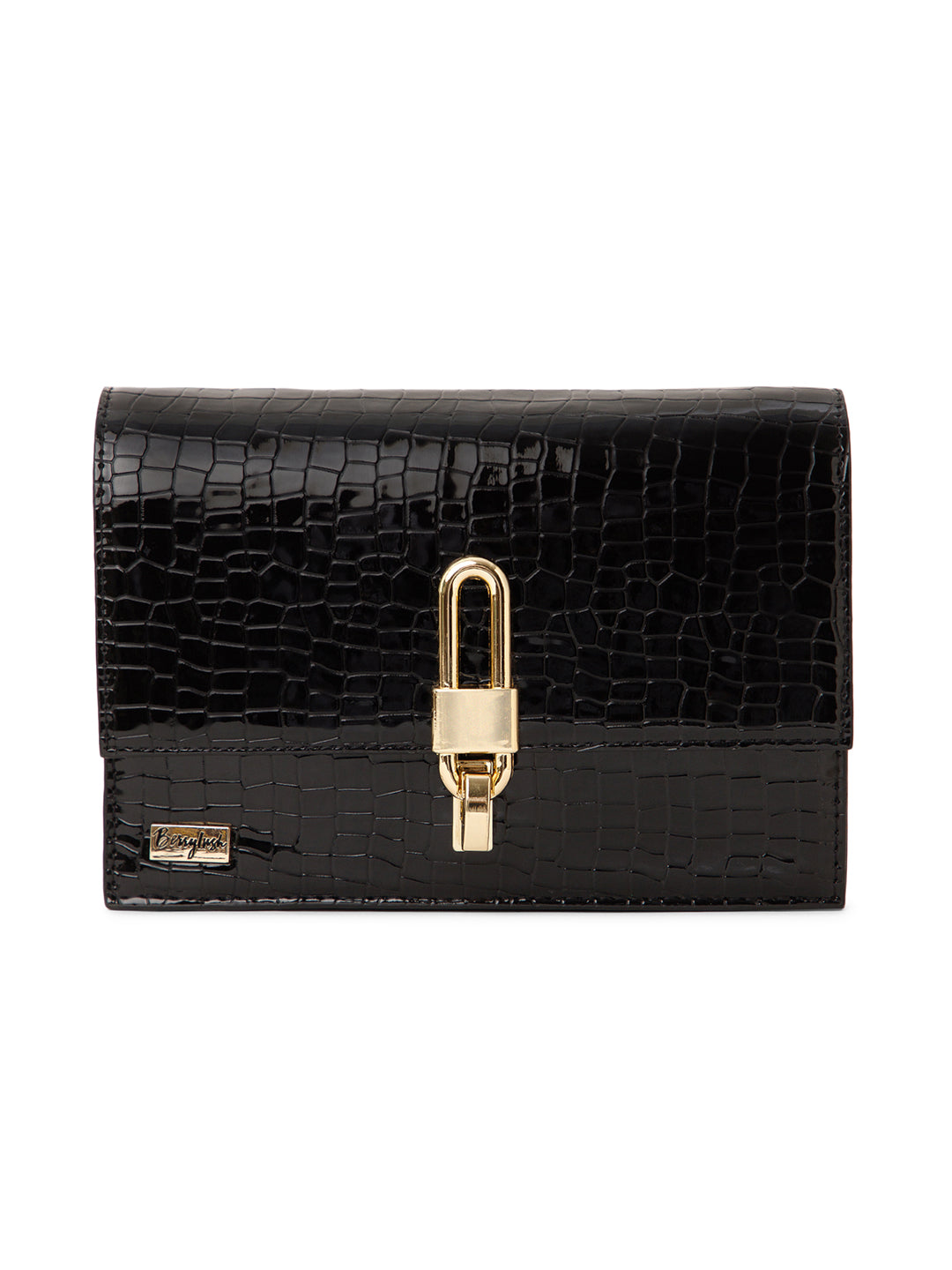 Berrylush Women Black Textured Regular Sling Bag