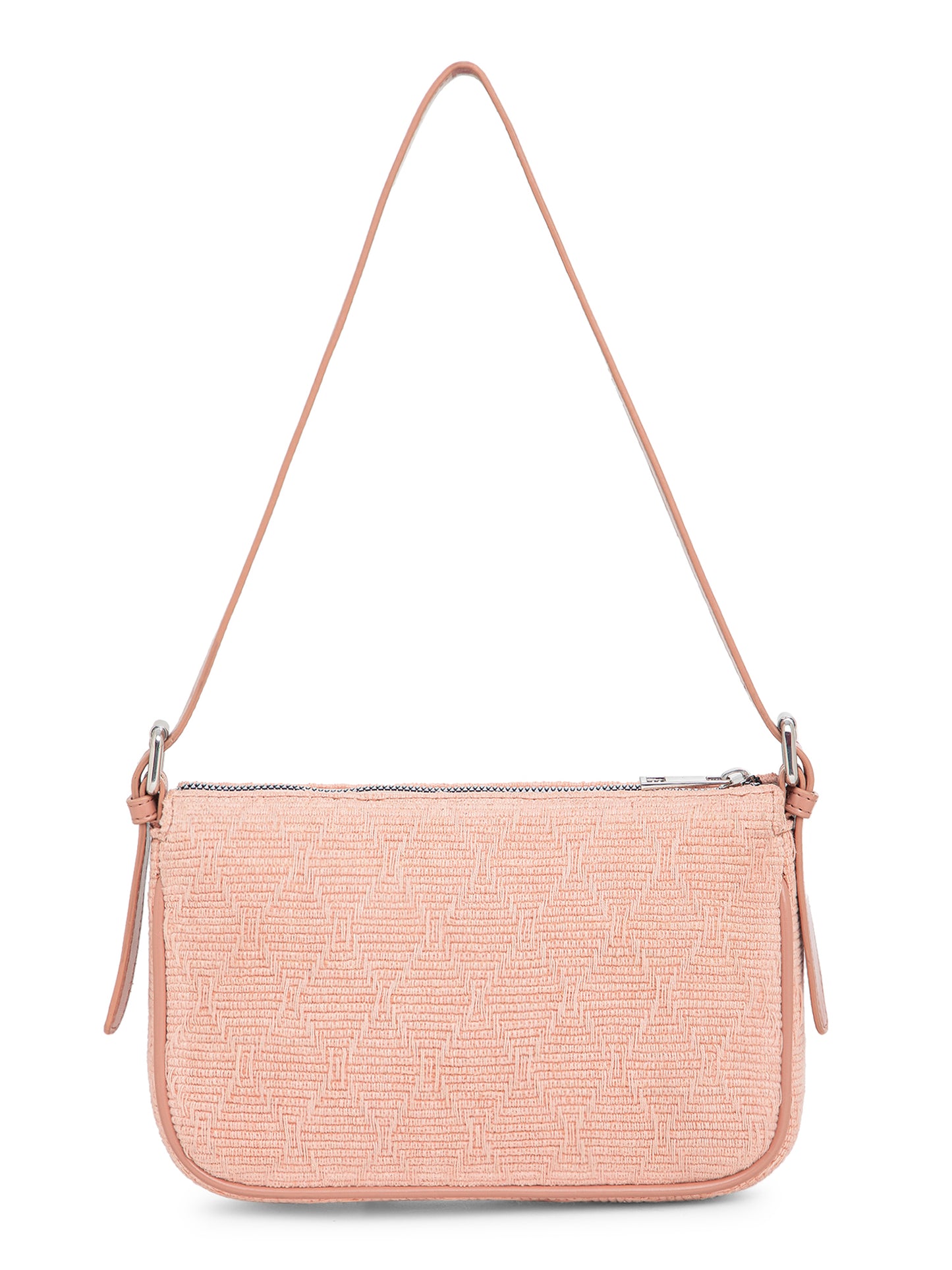 Berrylush Women Pink Geometric Print Cotton Regular Handheld Bag