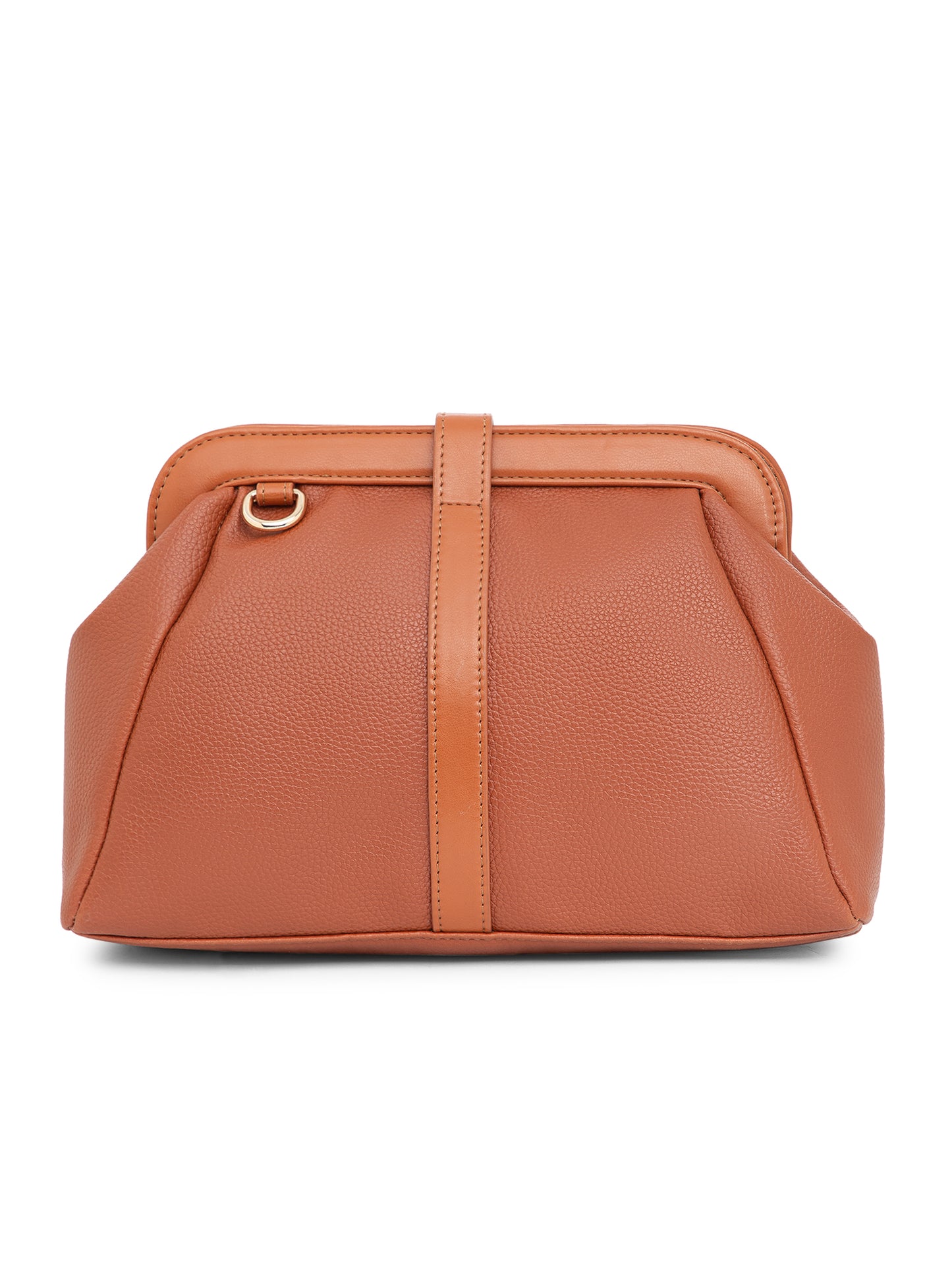 Berrylush Women Tan Solid Smart Casual Regular Detachable Sling Bag