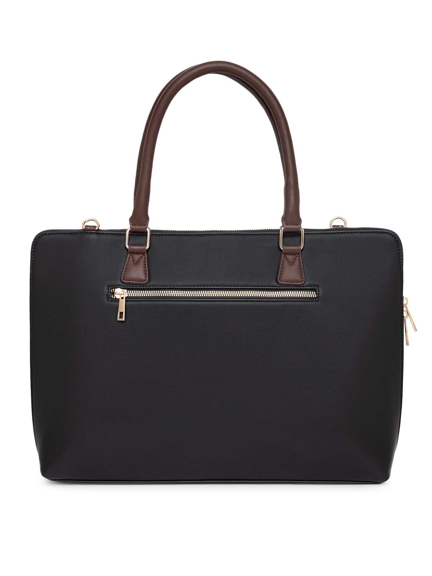 Berrylush Women Black Solid Two Handle Casual Laptop Bag