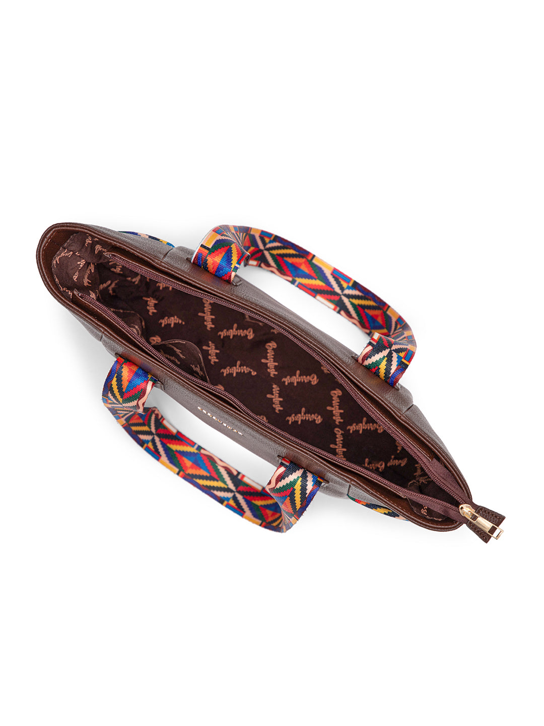 Berrylush Women Brown Textured Two Handles Casual Tote Bag