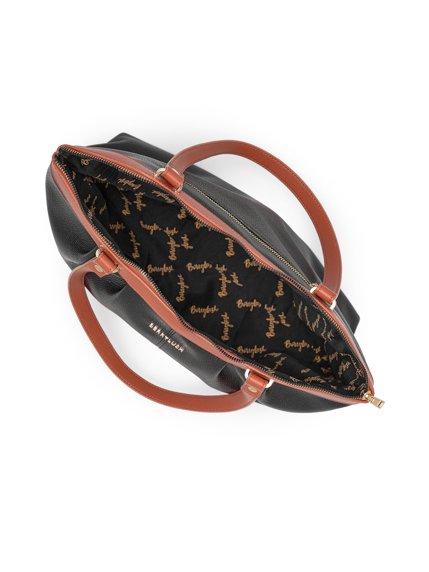 Berrylush Women Black Solid Two Handles Casual Shoulder Bag