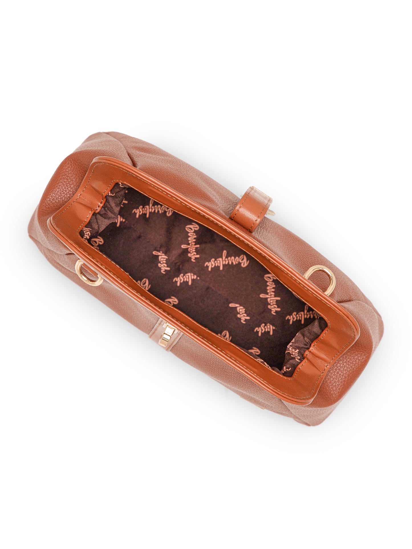 Berrylush Women Tan Solid Smart Casual Regular Detachable Sling Bag