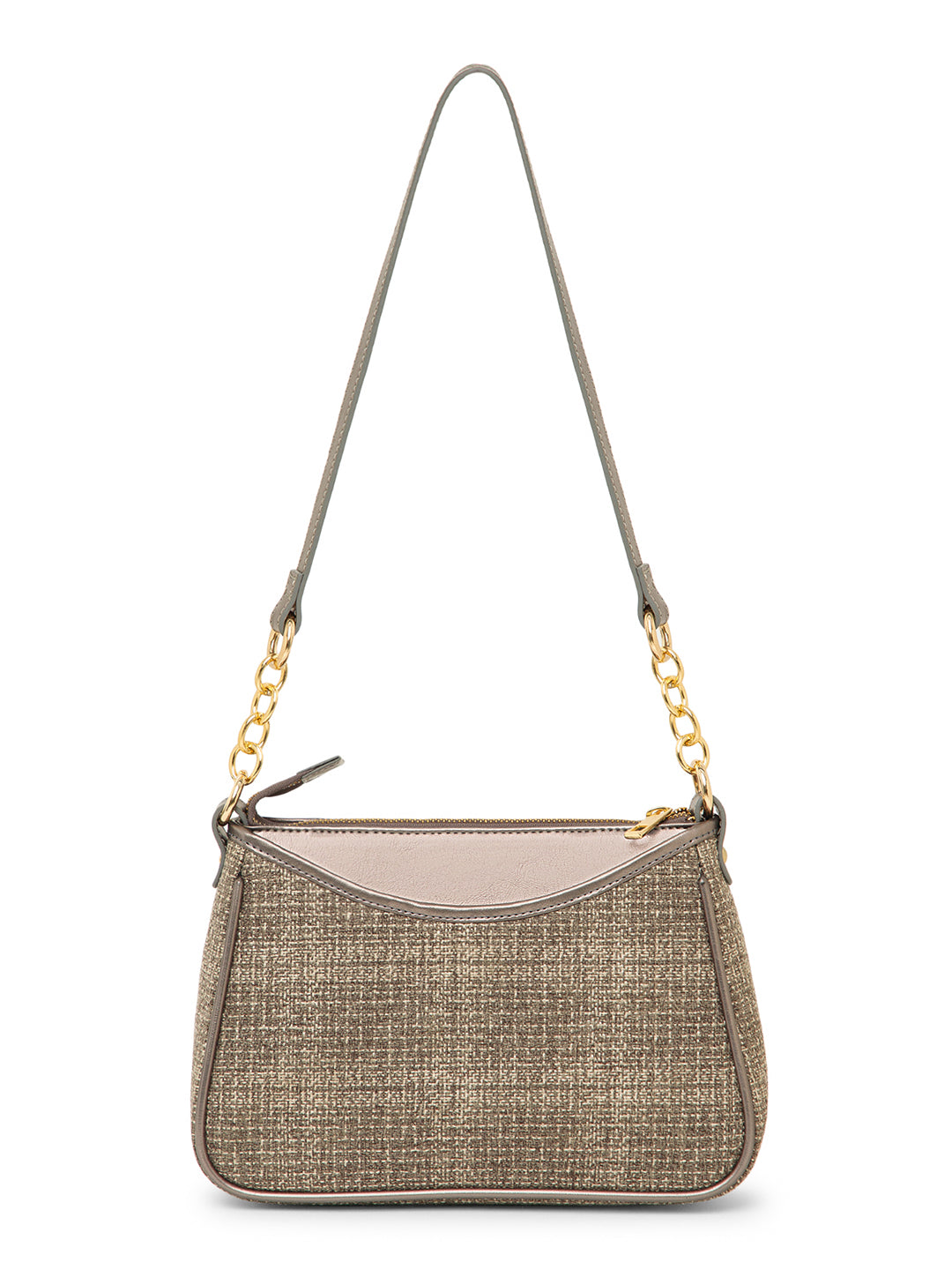 Berrylush Women Grey Checked One Handle Smart Casual Regular Shoulder Bag