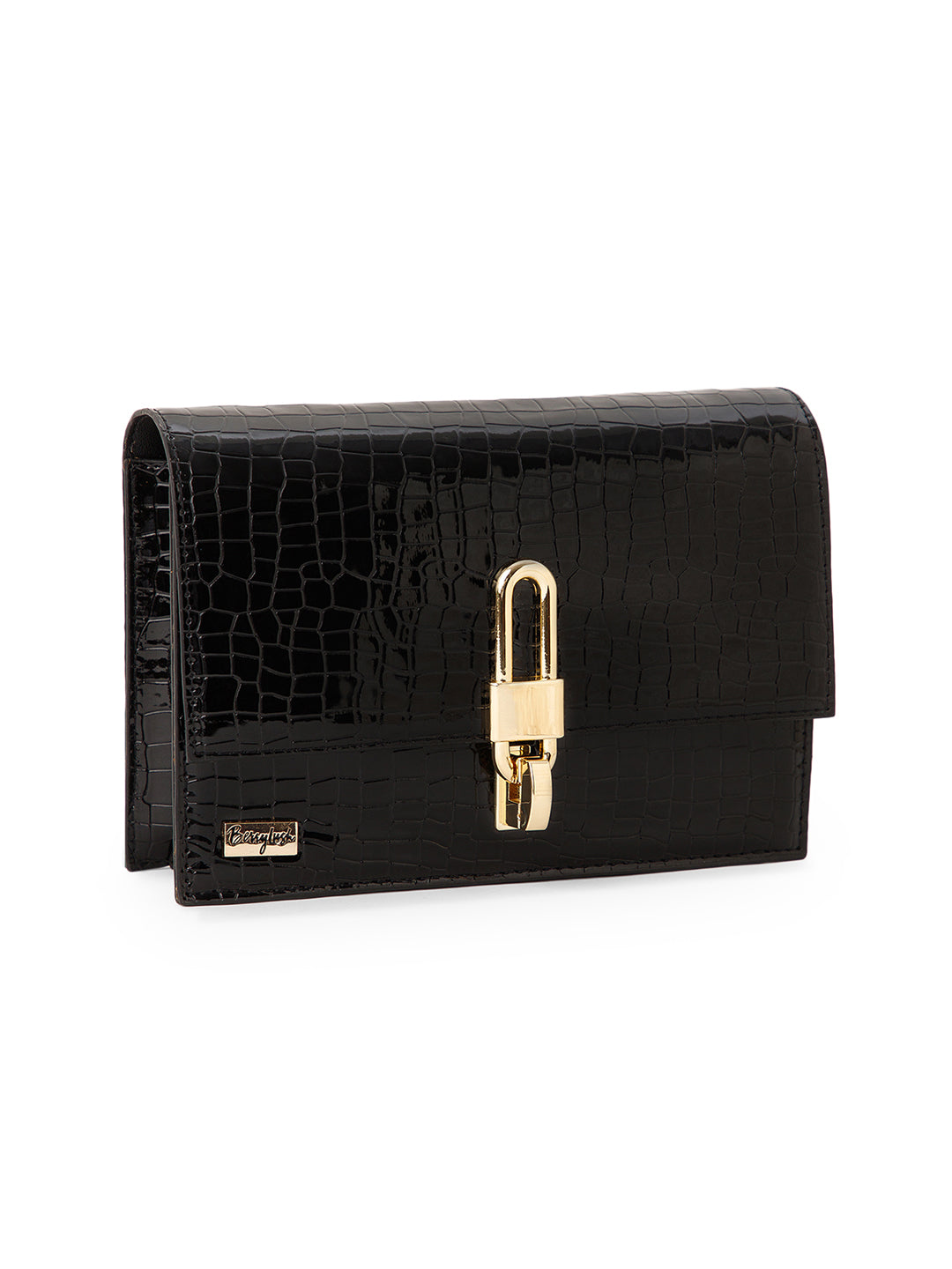 Berrylush Women Black Textured Regular Sling Bag