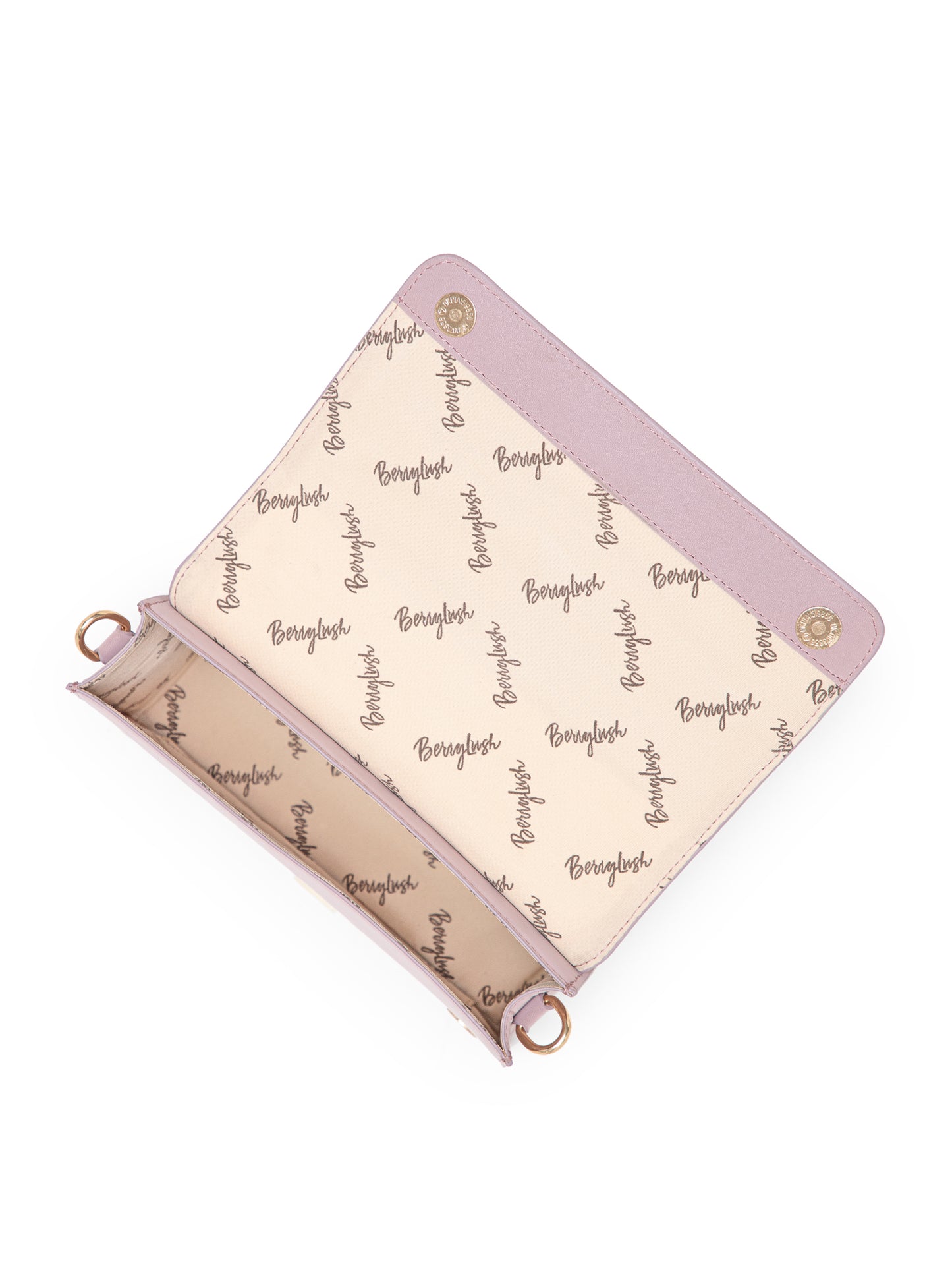 Berrylush Women Purple Solid Smart Casual Regular Detachable Sling Bag