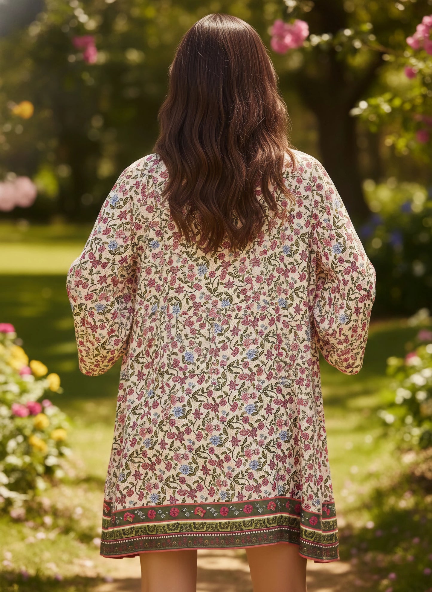 Berrylush Women Pink Floral Print Shoulder Straps 3 Piece Co-ords