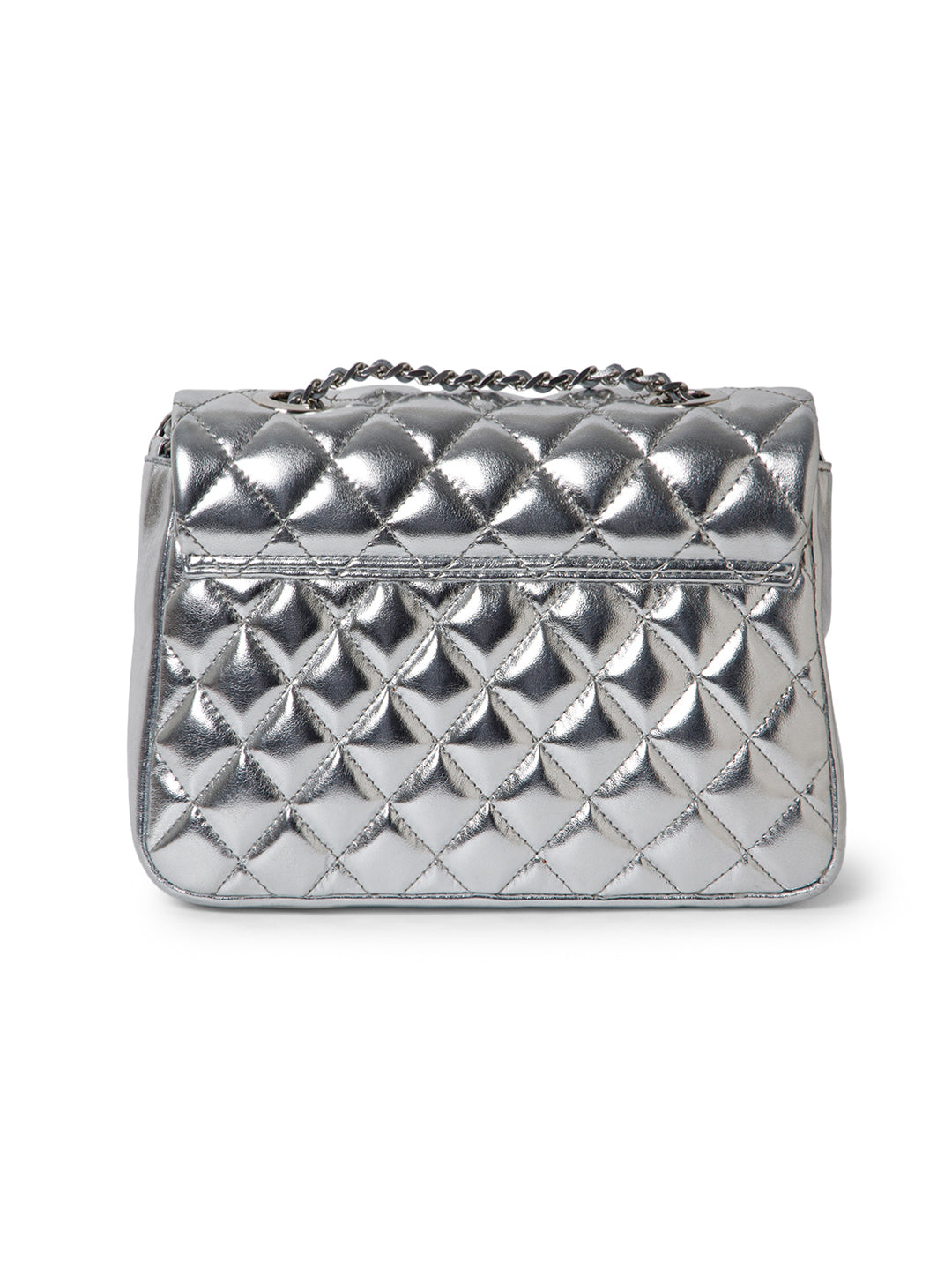 Berrylush Women Silver Solid Regular Shoulder Bag