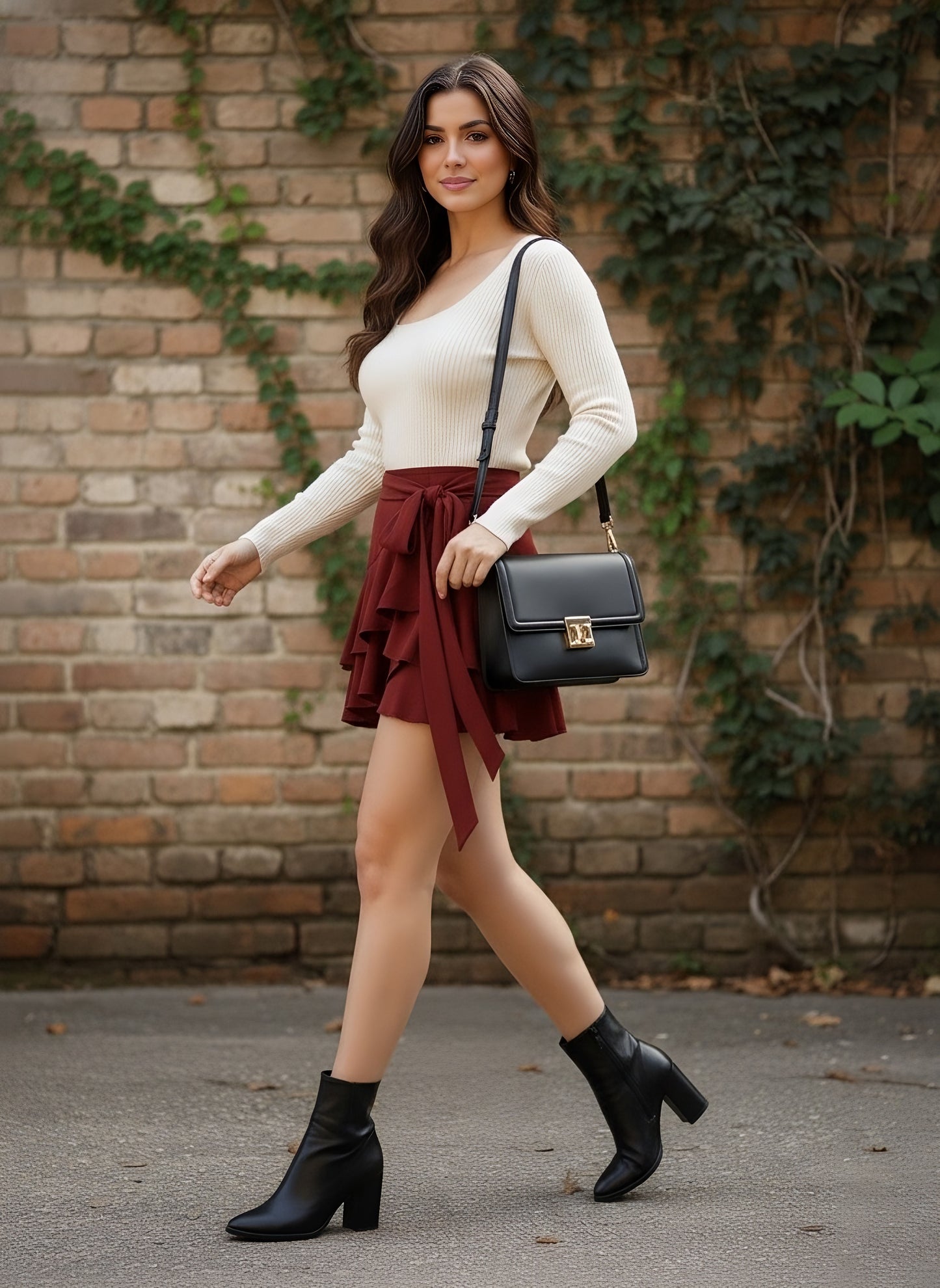 Berrylush Women Marron Solid High Rise Layered Regular Shorts