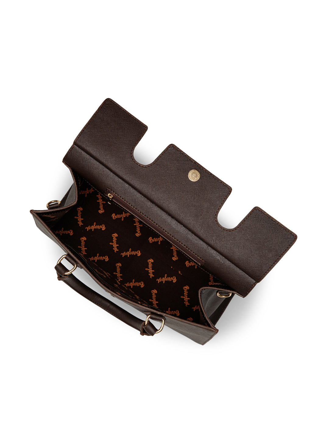 Berrylush Women Brown Solid Two Handle Smart Casual Regular Shoulder Bag