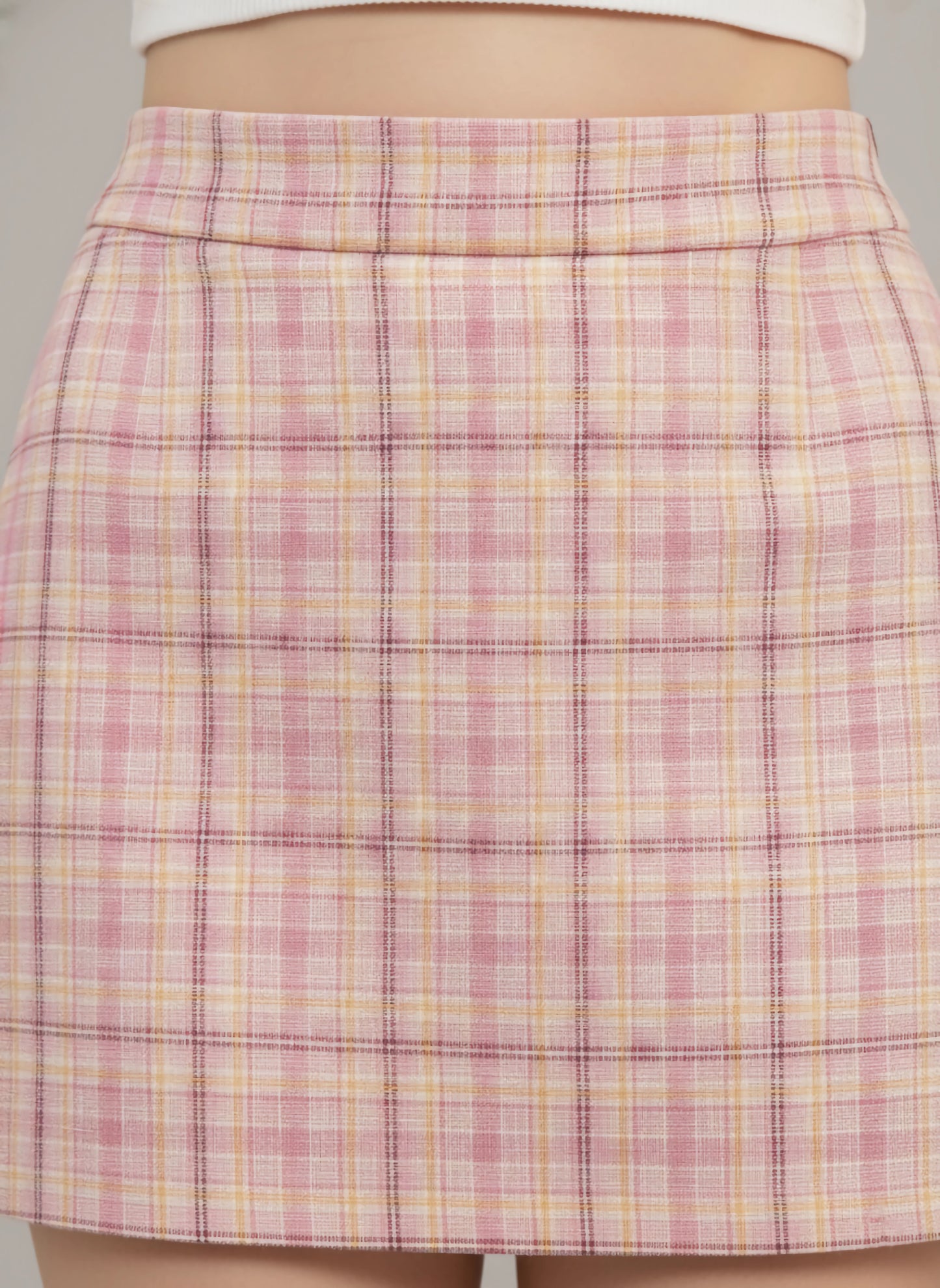 Berrylush Women Pink Notched Collar Neck Double Breasted Regular Blazer & Slip-On Mini Skirt Co-Ord Set