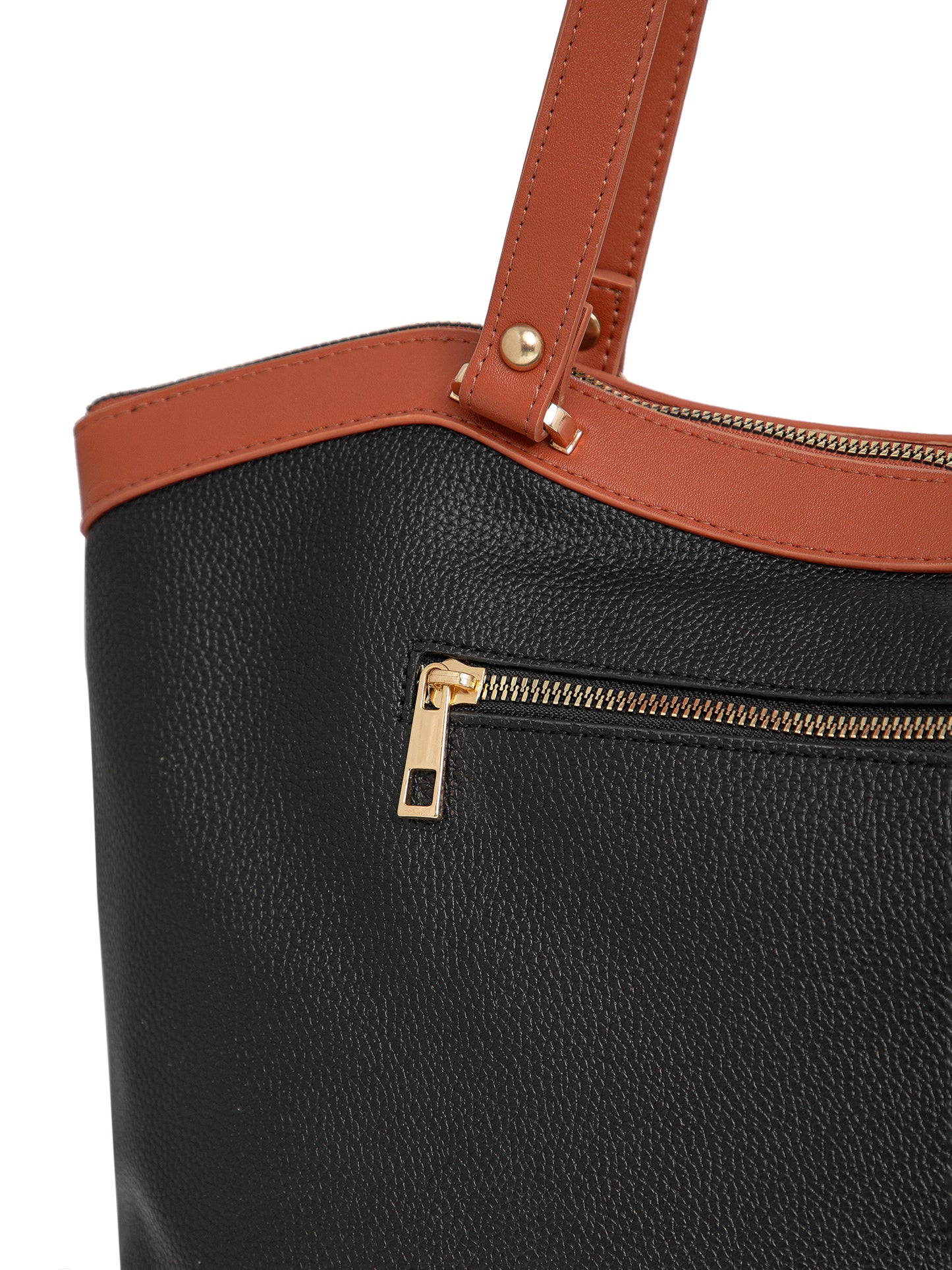 Berrylush Women Black Solid Two Handles Casual Shoulder Bag