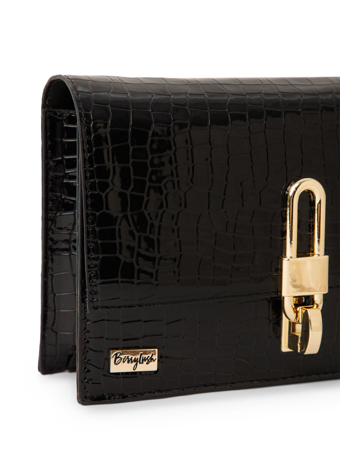 Berrylush Women Black Textured Regular Sling Bag