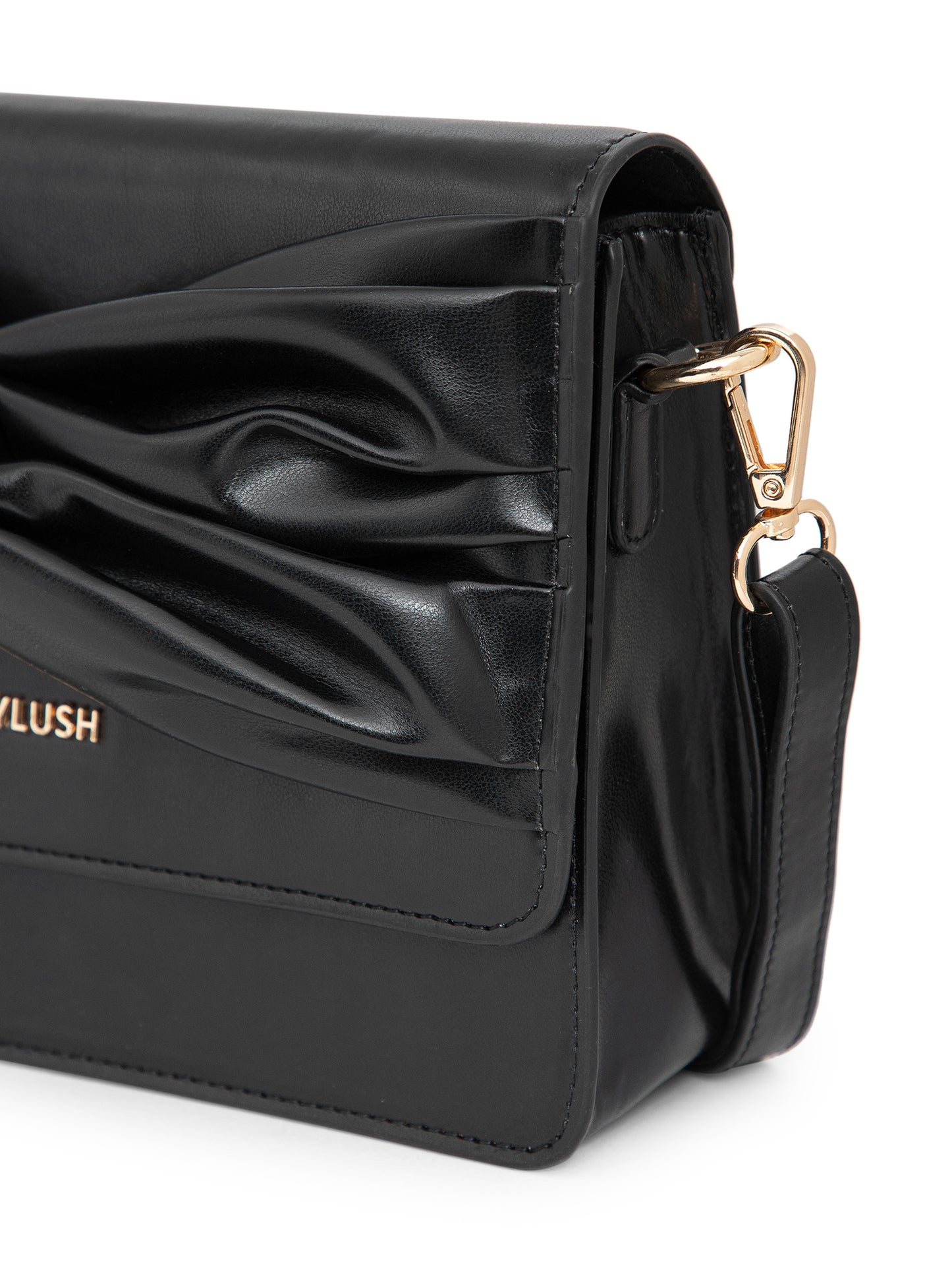 Berrylush Women Black Solid Smart Casual Regular Detachable Sling Bag