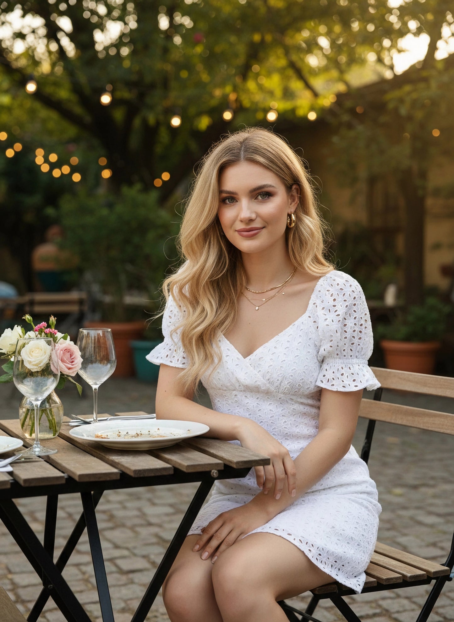 Berrylush Women Solid White Sweetheart Neck Schiffli Cotton Straight Hem Bodycon Mini Dress