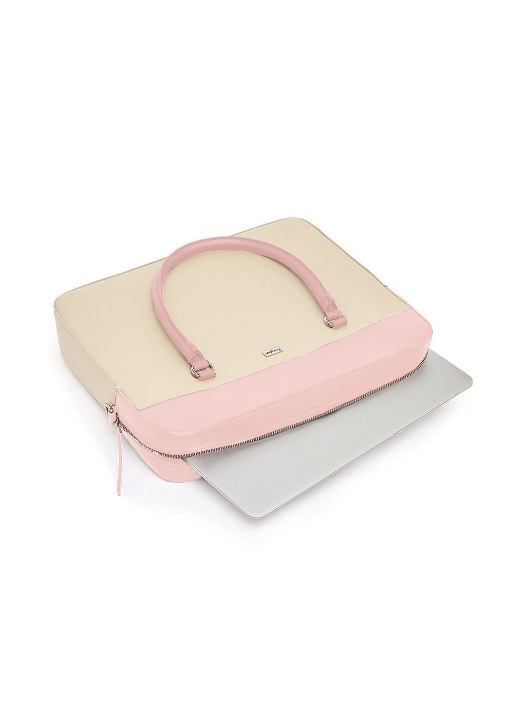 Berrylush Women Pink Colorblocked Laptop Bag