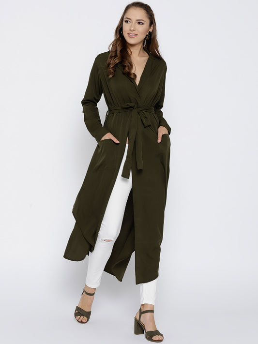Olive Green Solid Maxi Top - Berrylush
