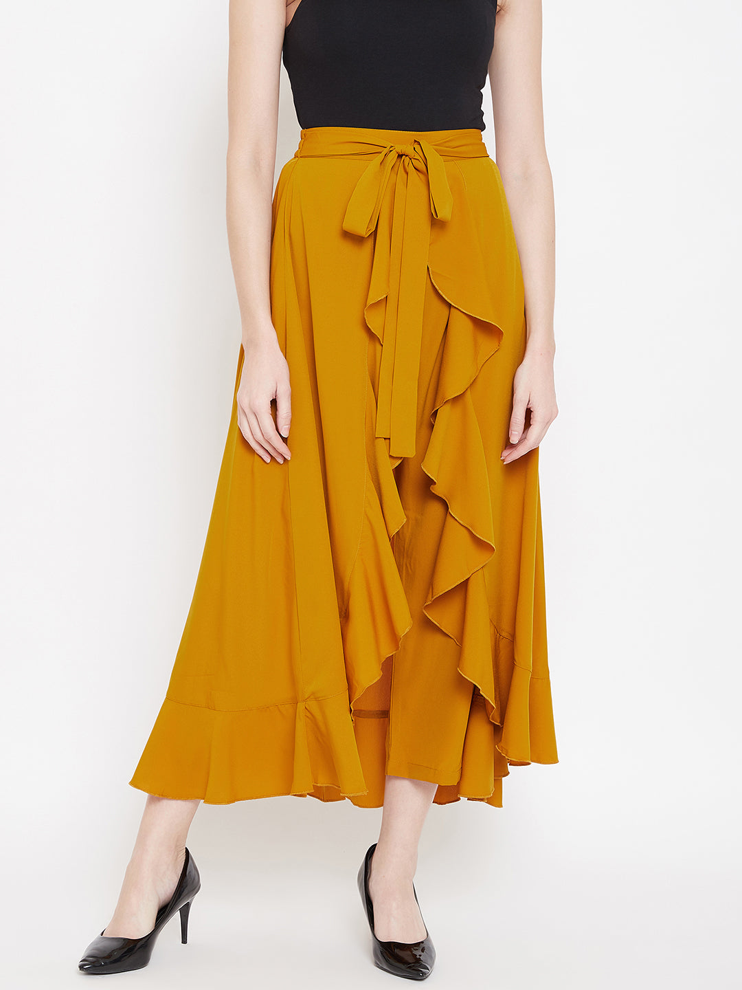 ruffle palazzo skirt with top