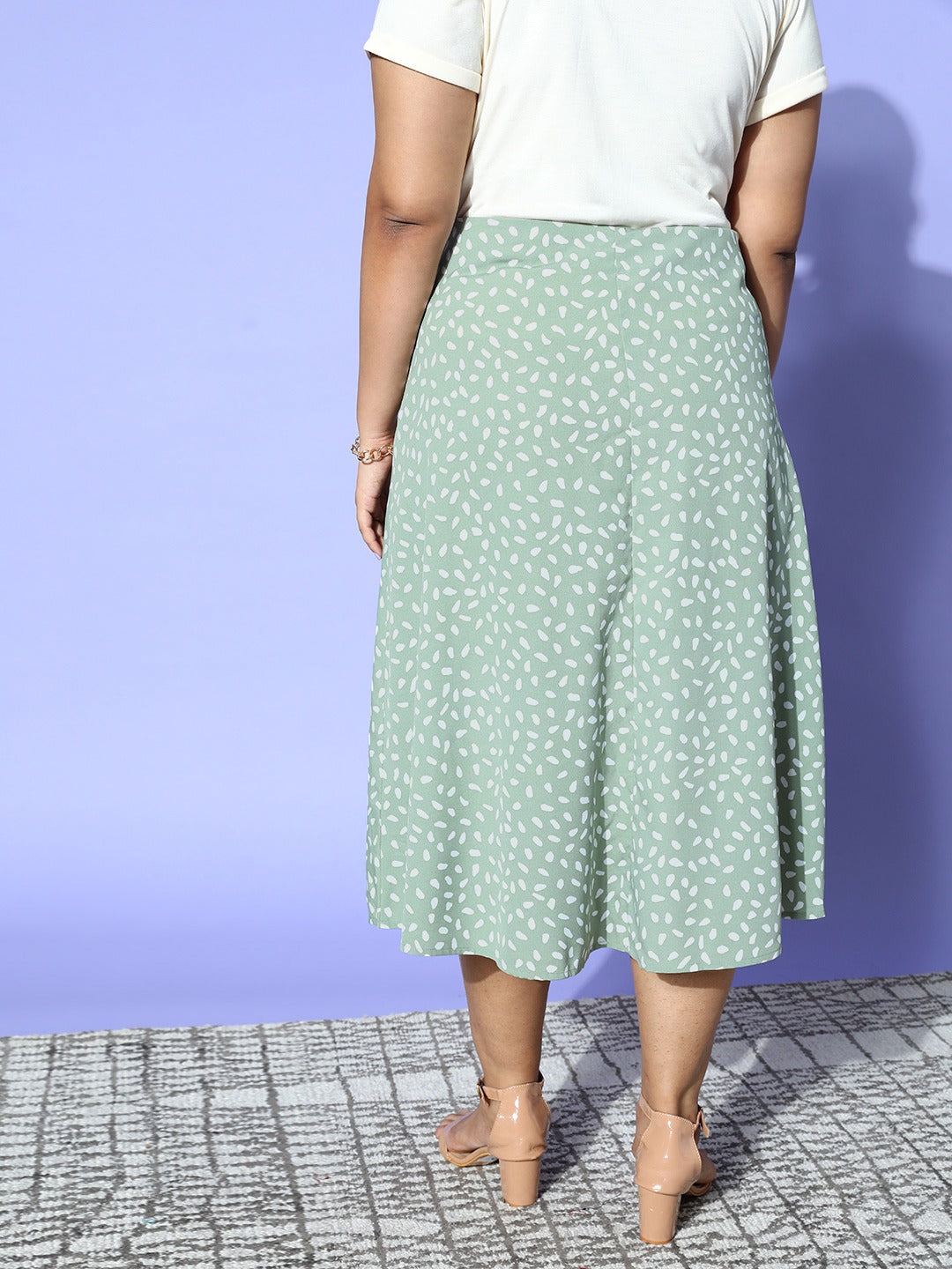 Plus Size pleated skirt For Women L to 6XL The Pink Moon