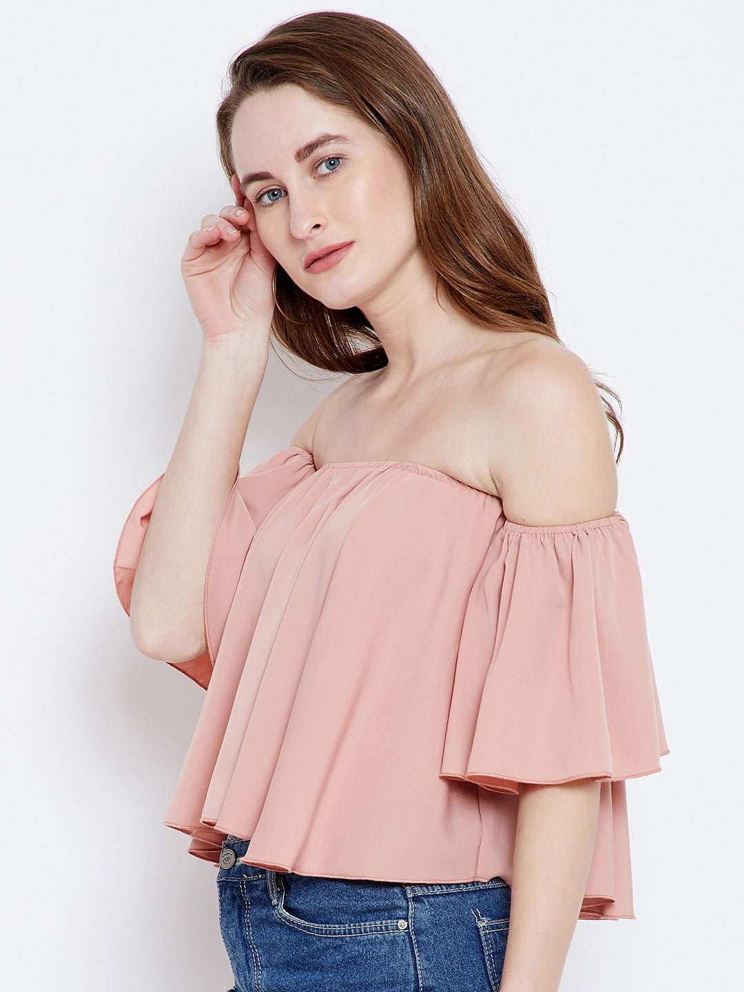 Berrylush Pink Bardot Top - Berrylush
