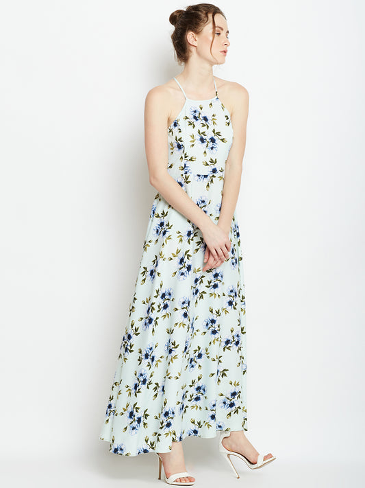 Green Printed Maxi Dress - Berrylush