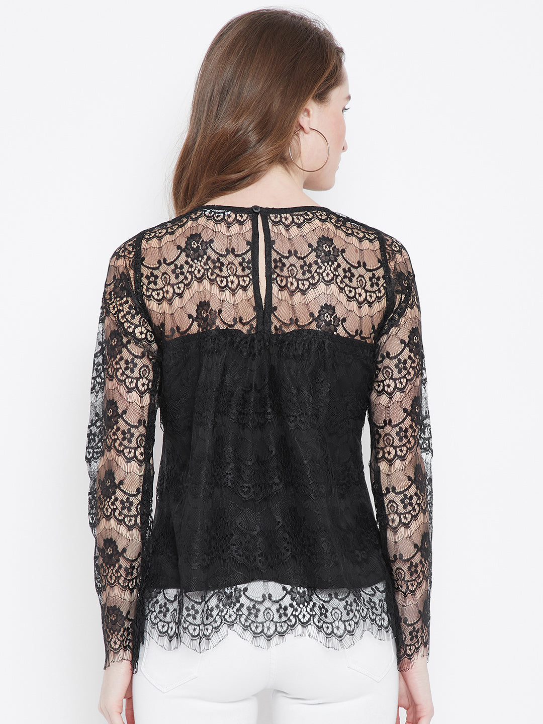 Black Lace Top - Berrylush