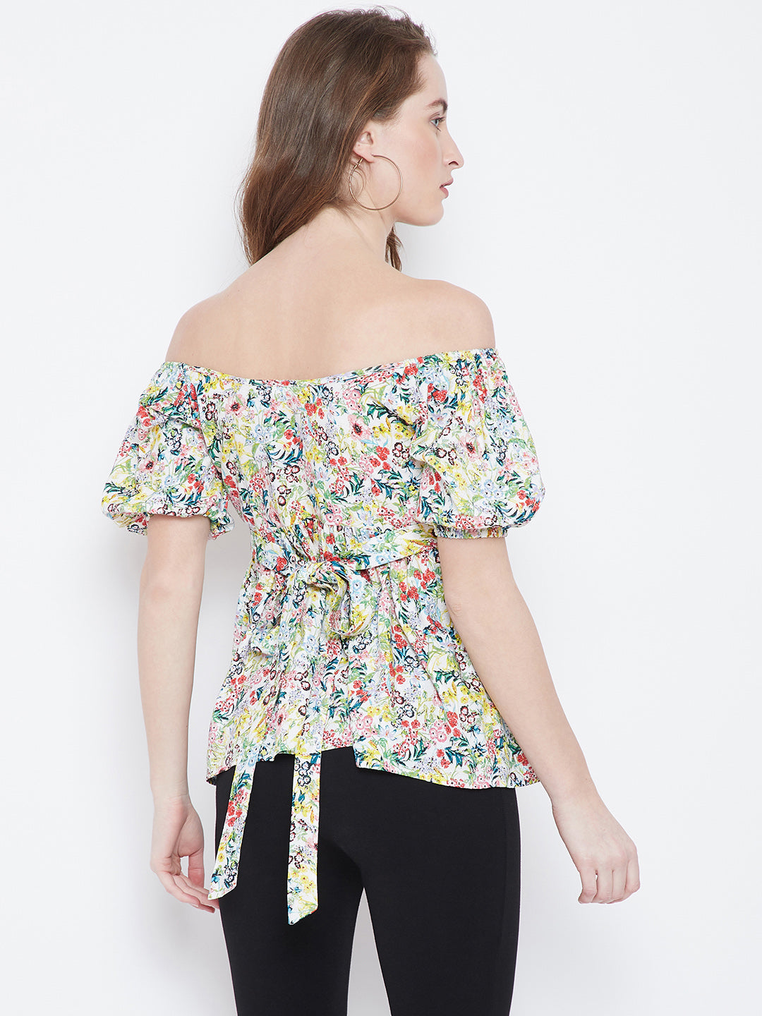 White Floral Off Shoulder Top - Berrylush
