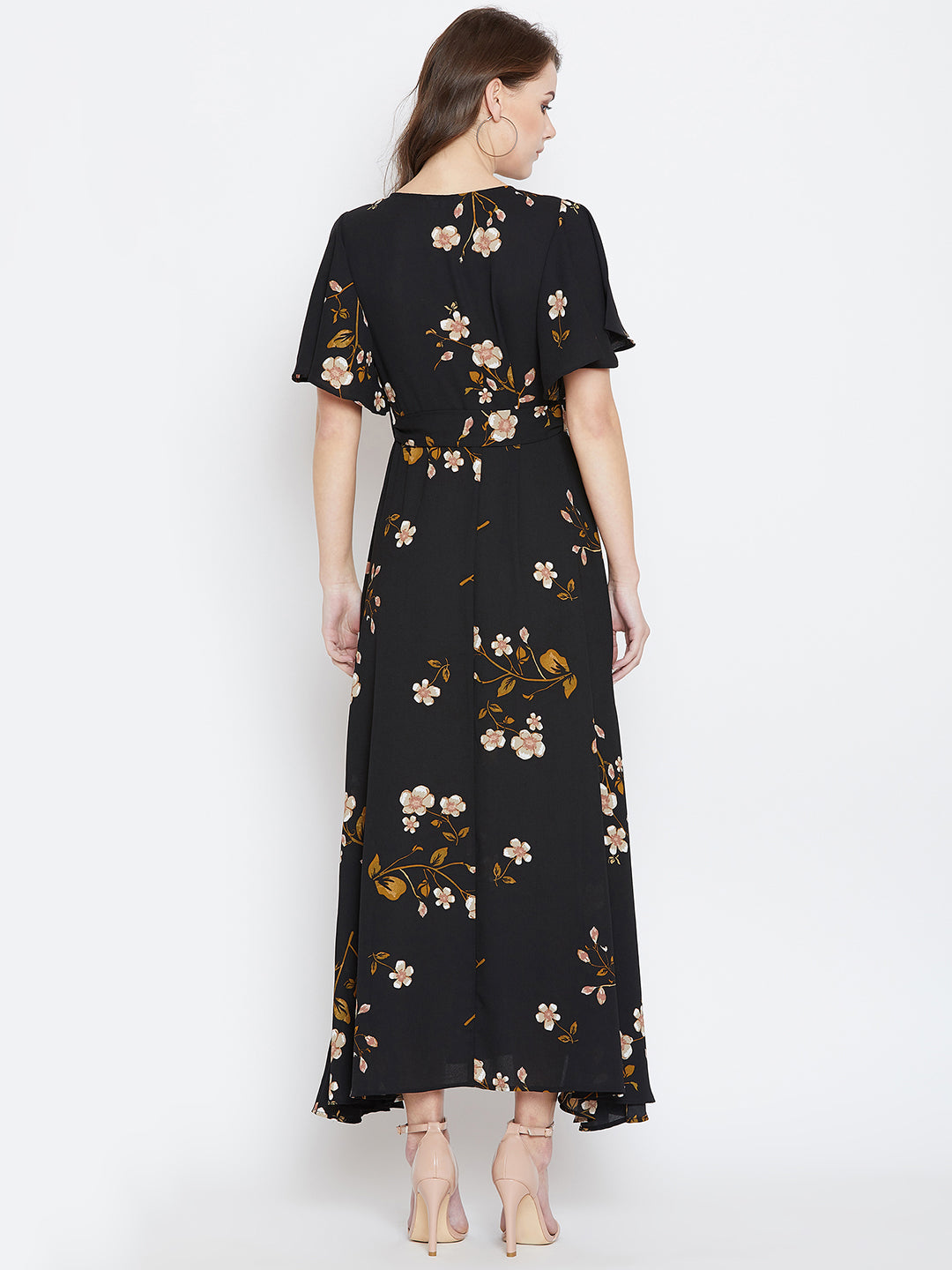 Black Floral Maxi Dress - Berrylush