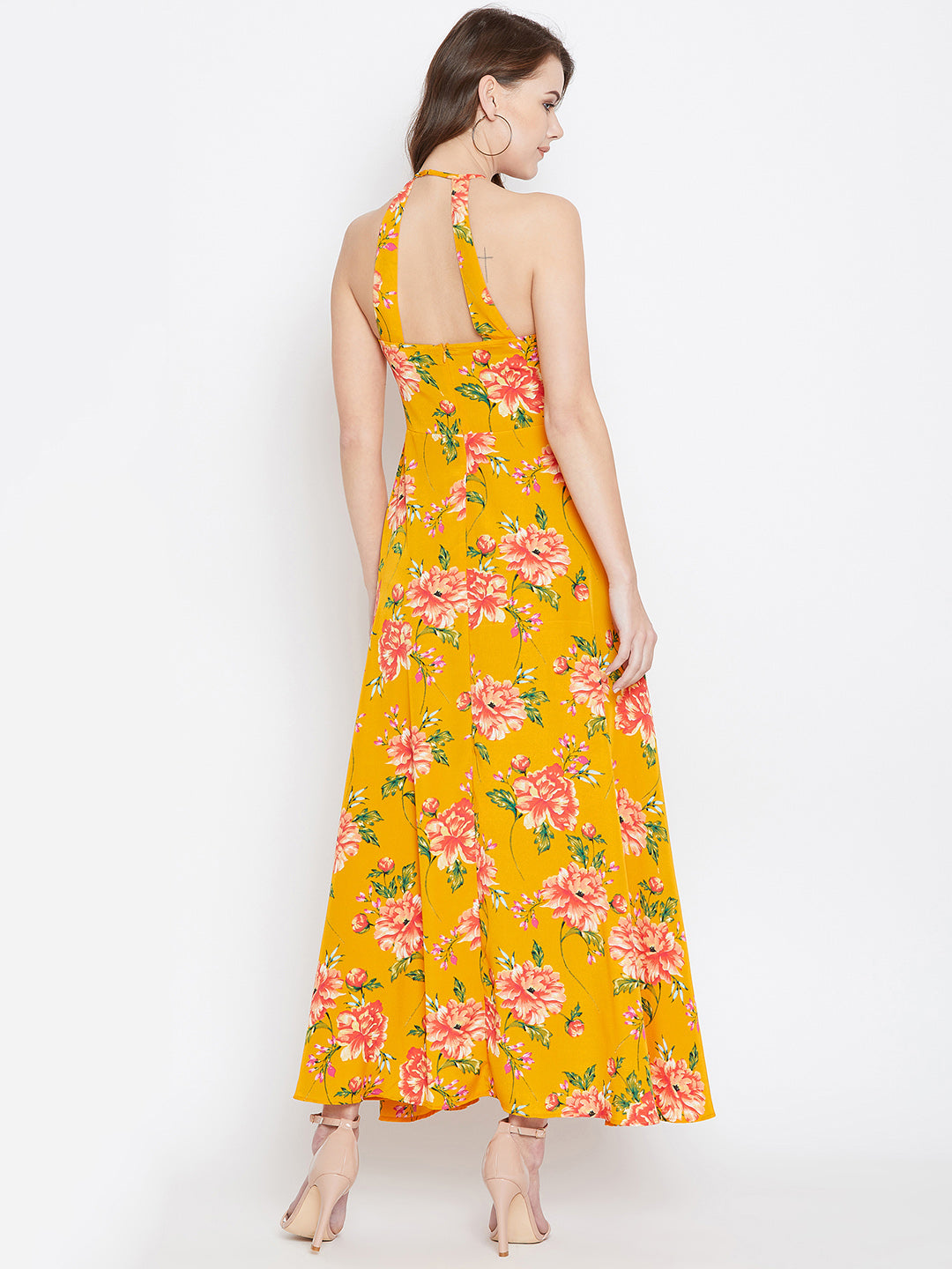 Yellow Floral Maxi Dress - Berrylush