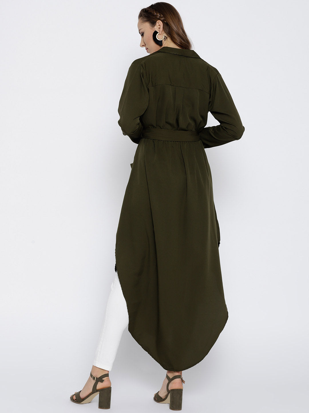 Olive Green Solid Maxi Top - Berrylush