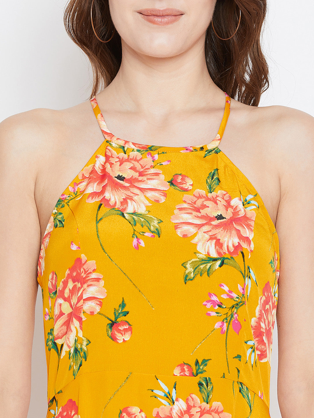 Yellow Floral Maxi Dress - Berrylush