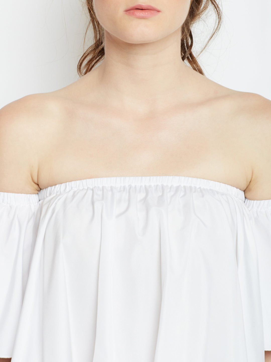 White Off shoulder top - Berrylush