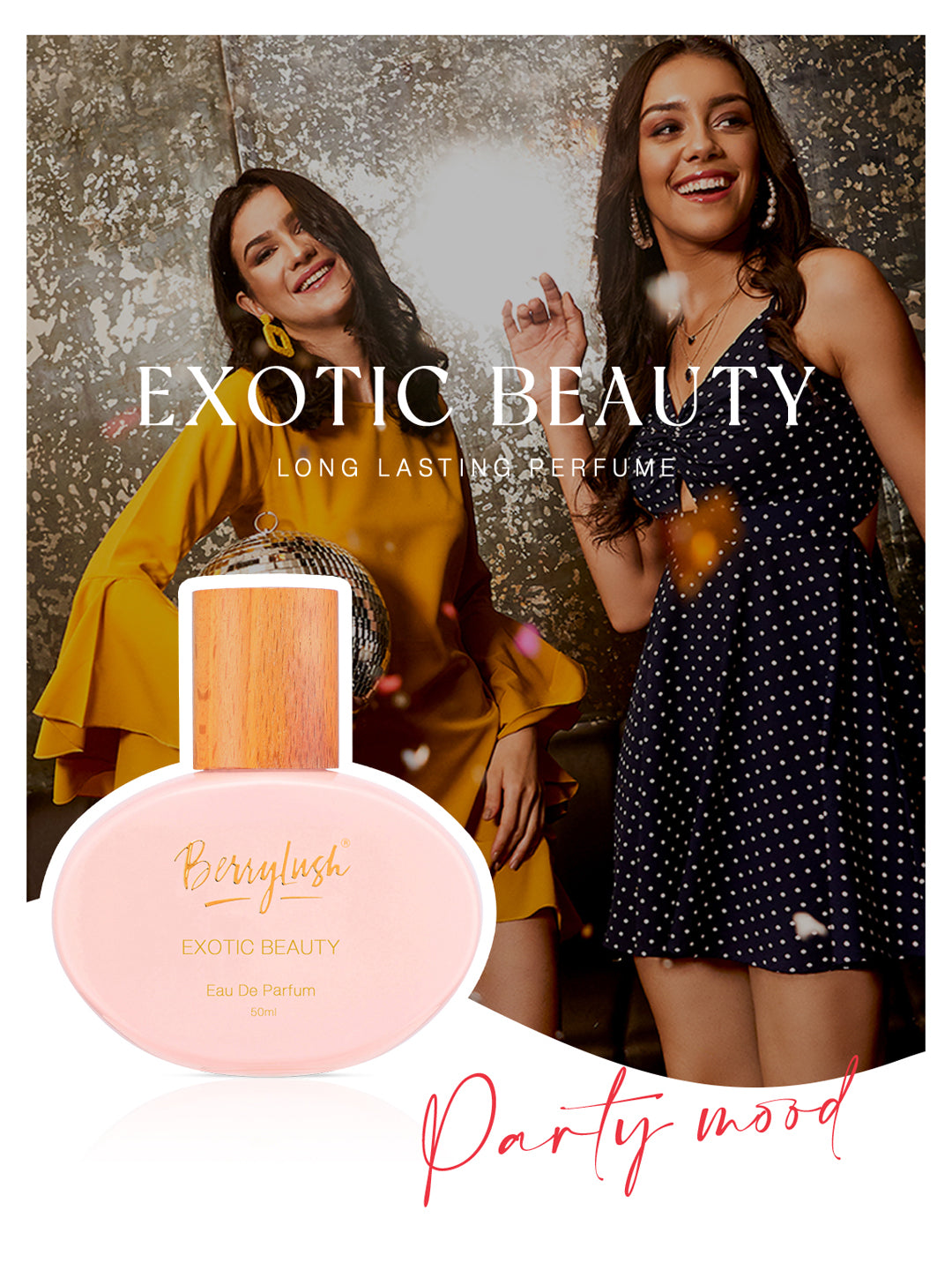 Berrylush Women Exotic Beauty Eau De Parfum Long Lasting Party Perfume - 50ml