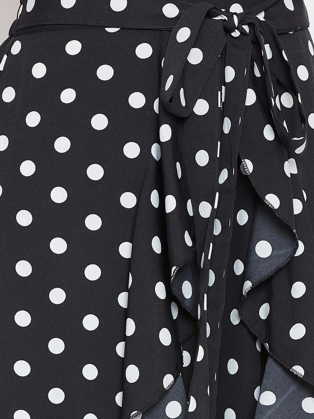 Black & White Printed Flared Maxi Skirt - Berrylush